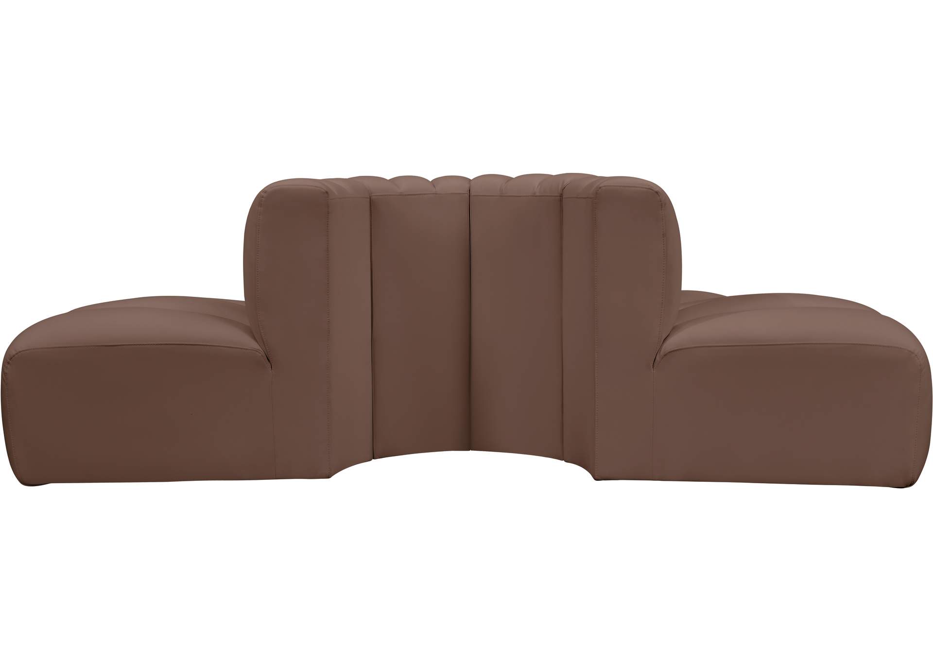 Arc Brown Vegan Leather Modular Sofa image 7