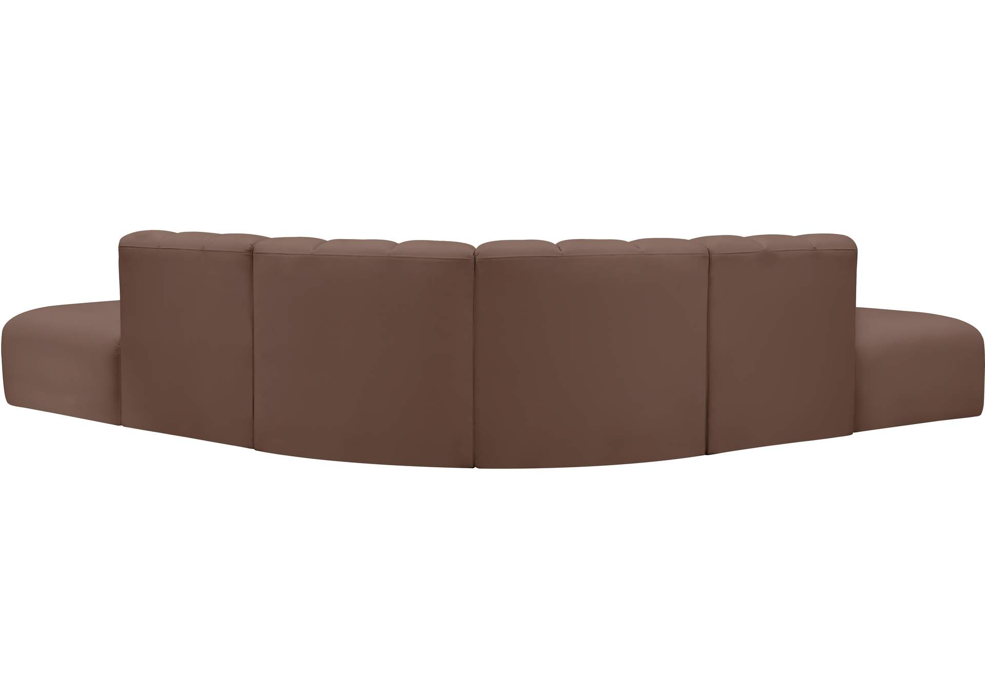 Arc Brown Vegan Leather Modular Sofa image 7