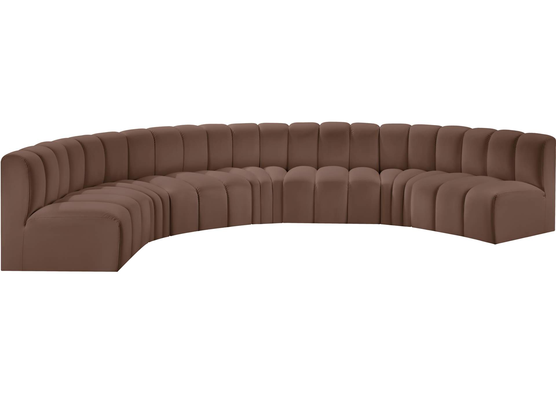 Arc Brown Vegan Leather Modular Sofa