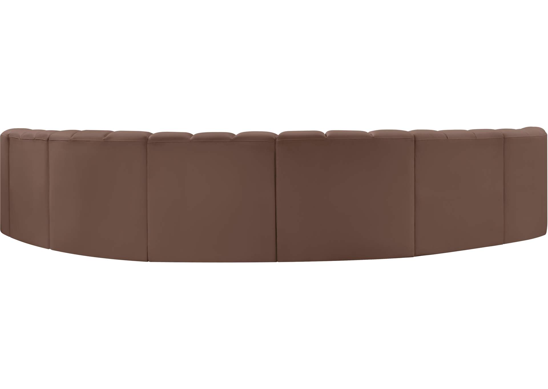 Arc Brown Vegan Leather Modular Sofa image 7