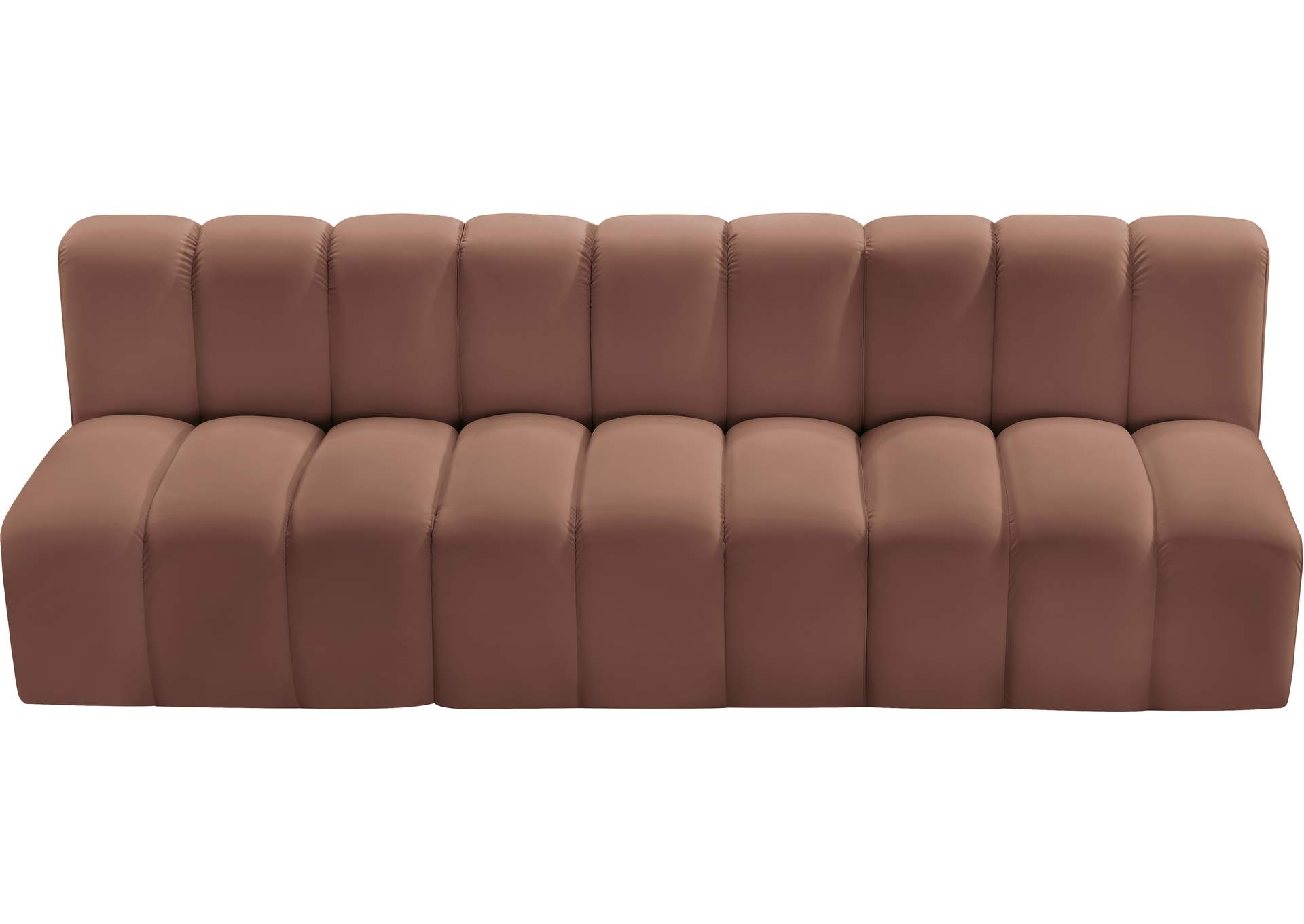 Arc Cognac Vegan Leather Modular Sofa image 5