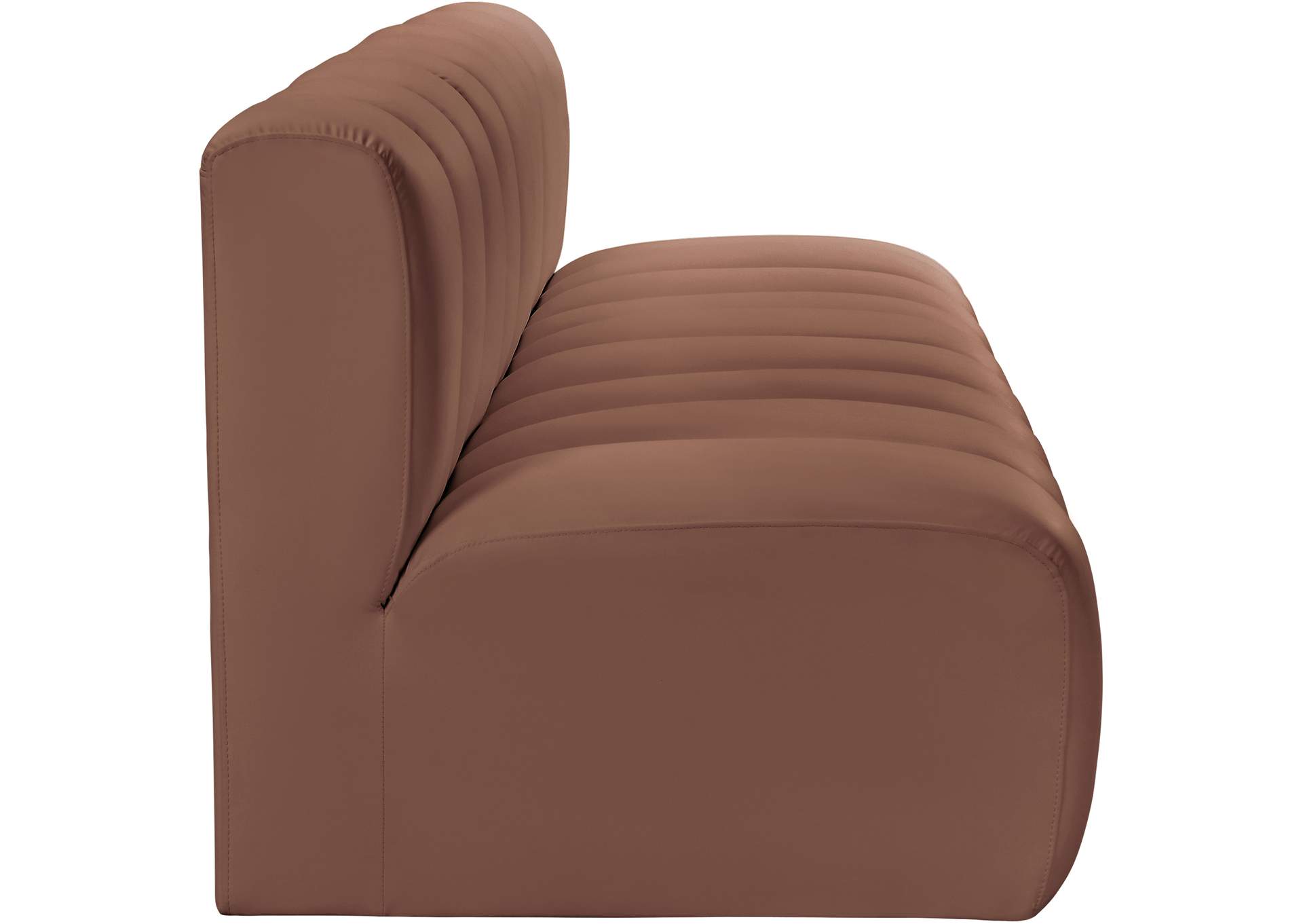 Arc Cognac Vegan Leather Modular Sofa image 6