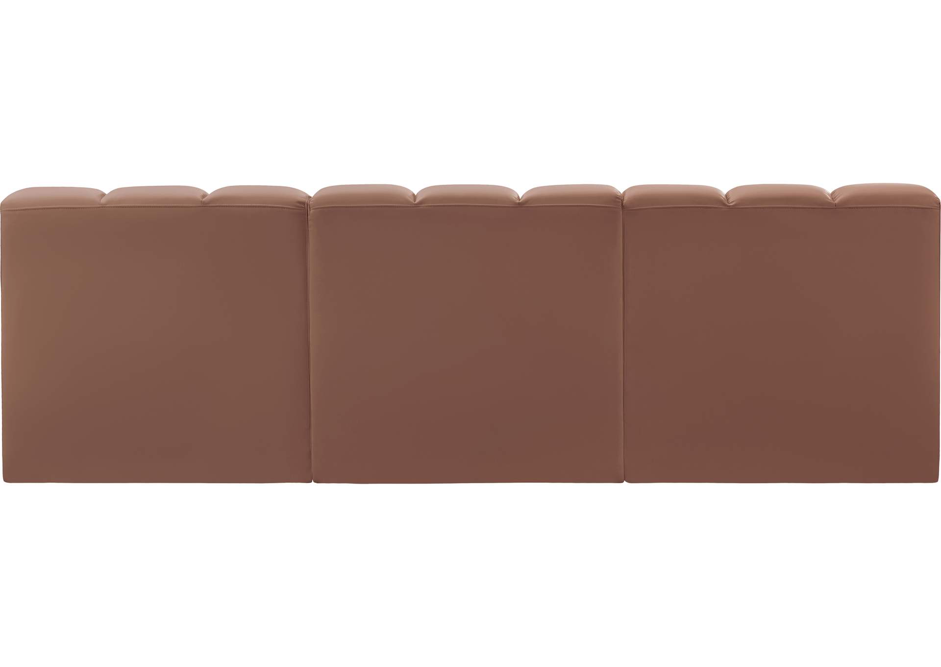 Arc Cognac Vegan Leather Modular Sofa image 7