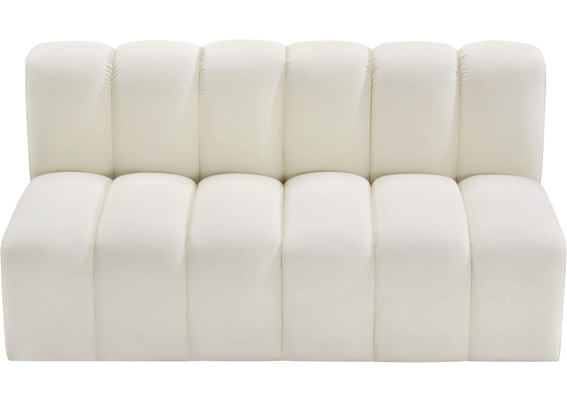 Arc Cream Vegan Leather Modular Sofa image 5