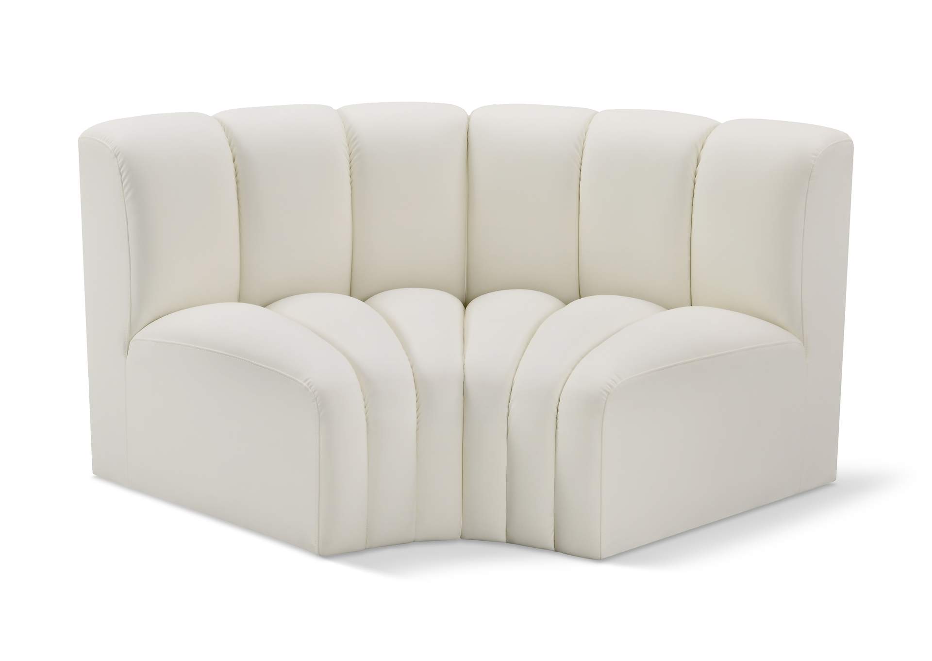 Arc Cream Vegan Leather Modular Sofa image 1