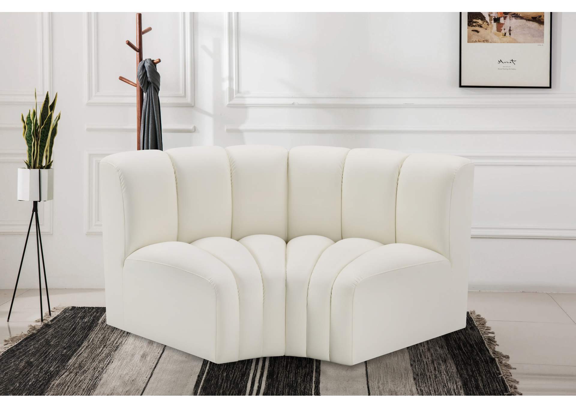 Arc Cream Vegan Leather Modular Sofa image 3