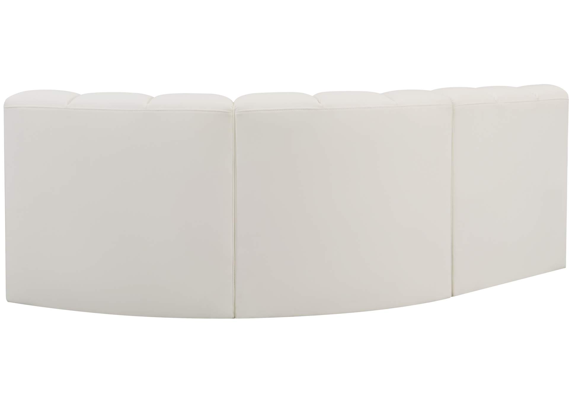 Arc Cream Vegan Leather Modular Sofa image 7