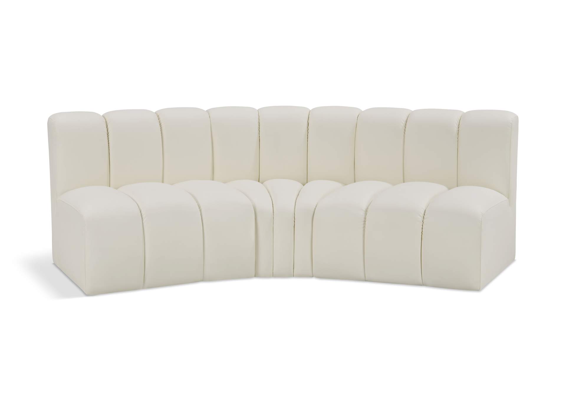 Arc Cream Vegan Leather Modular Sofa image 1