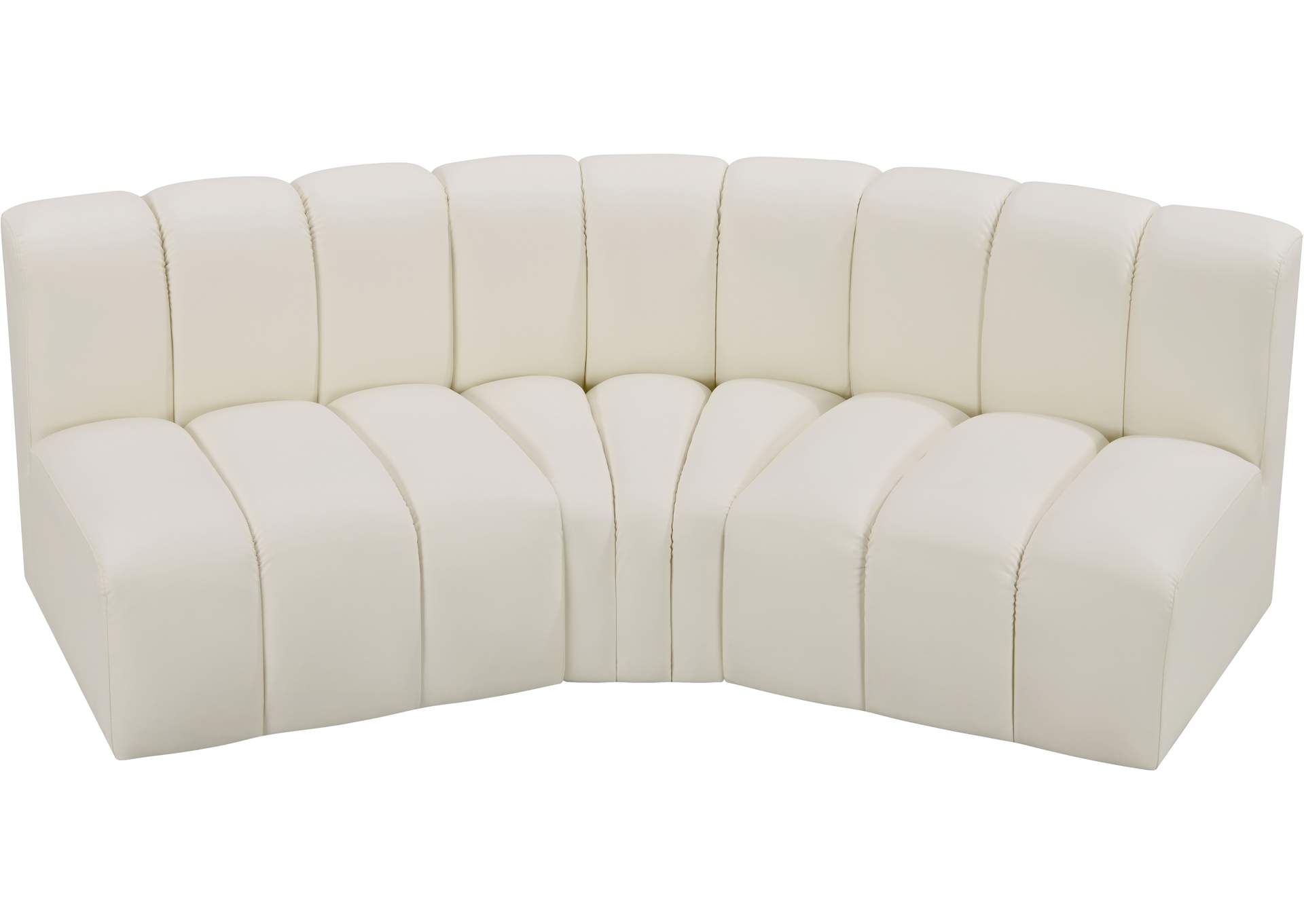 Arc Cream Vegan Leather Modular Sofa image 4