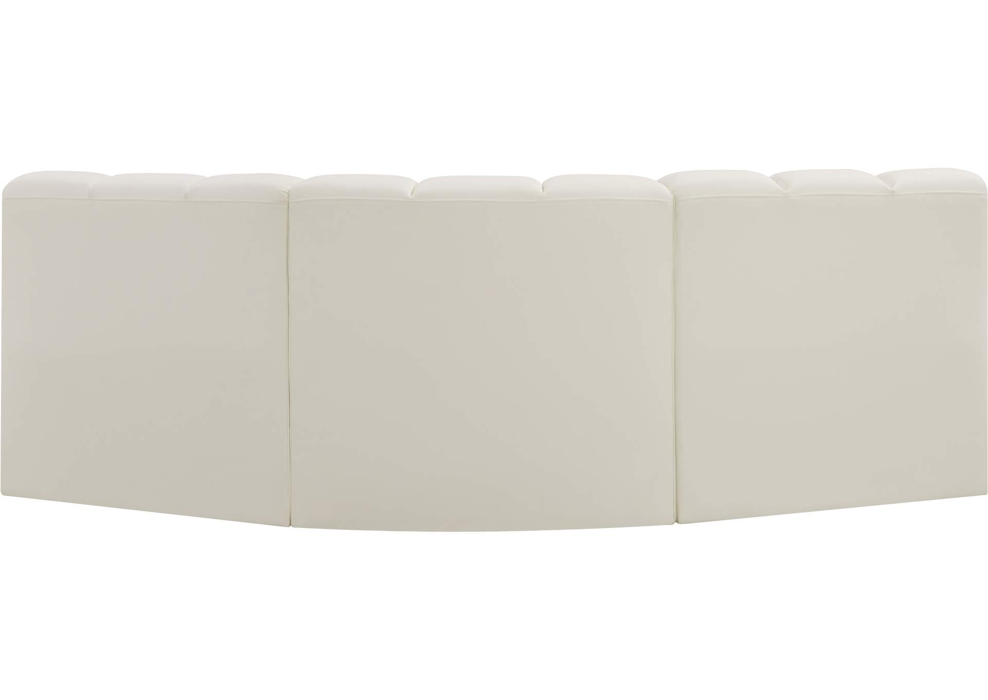 Arc Cream Vegan Leather Modular Sofa image 7