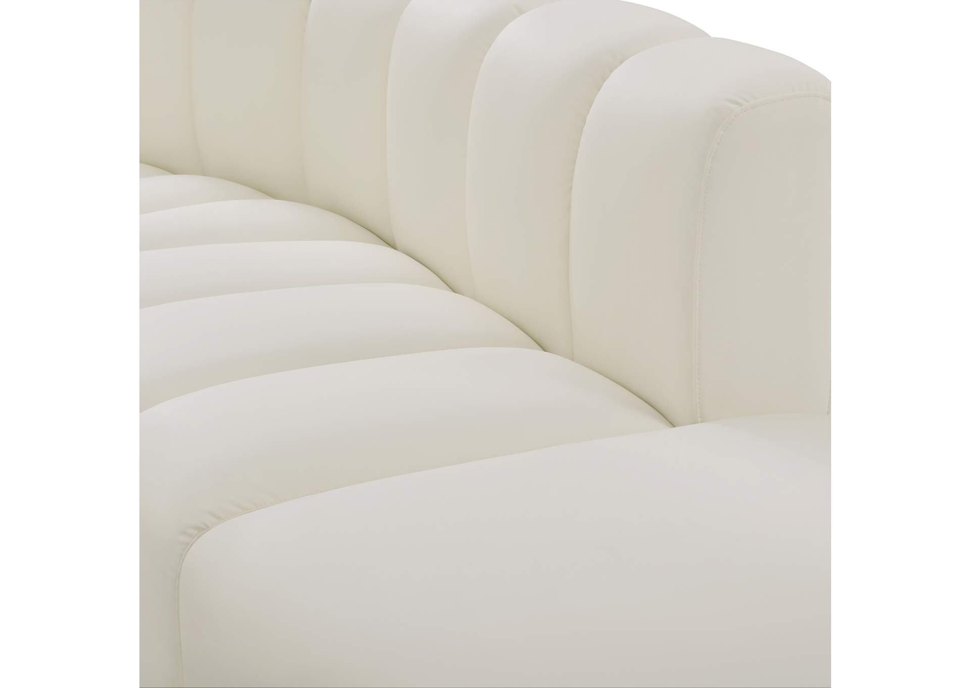 Arc Cream Vegan Leather Modular Sofa