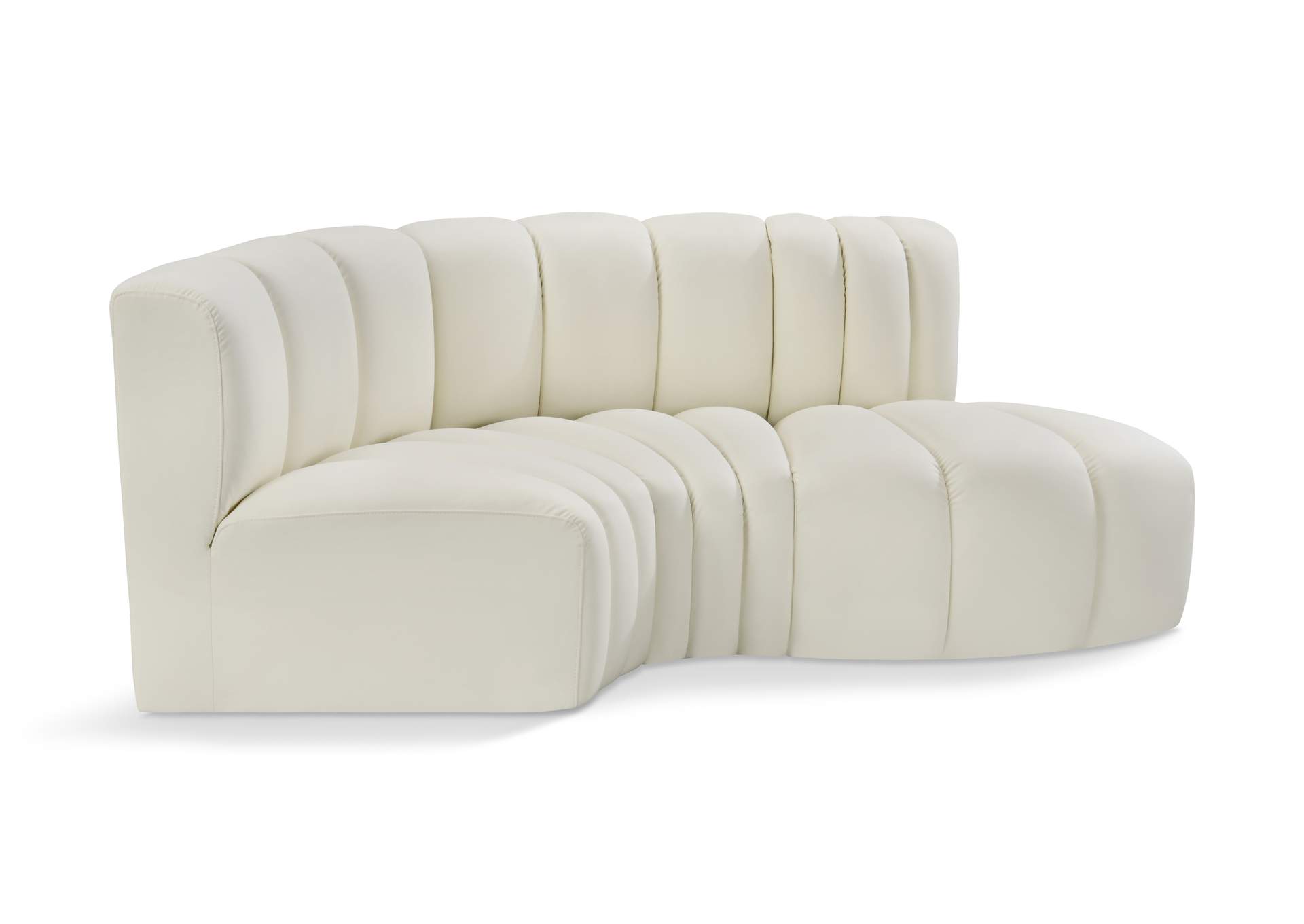 Arc Cream Vegan Leather Modular Sofa image 1