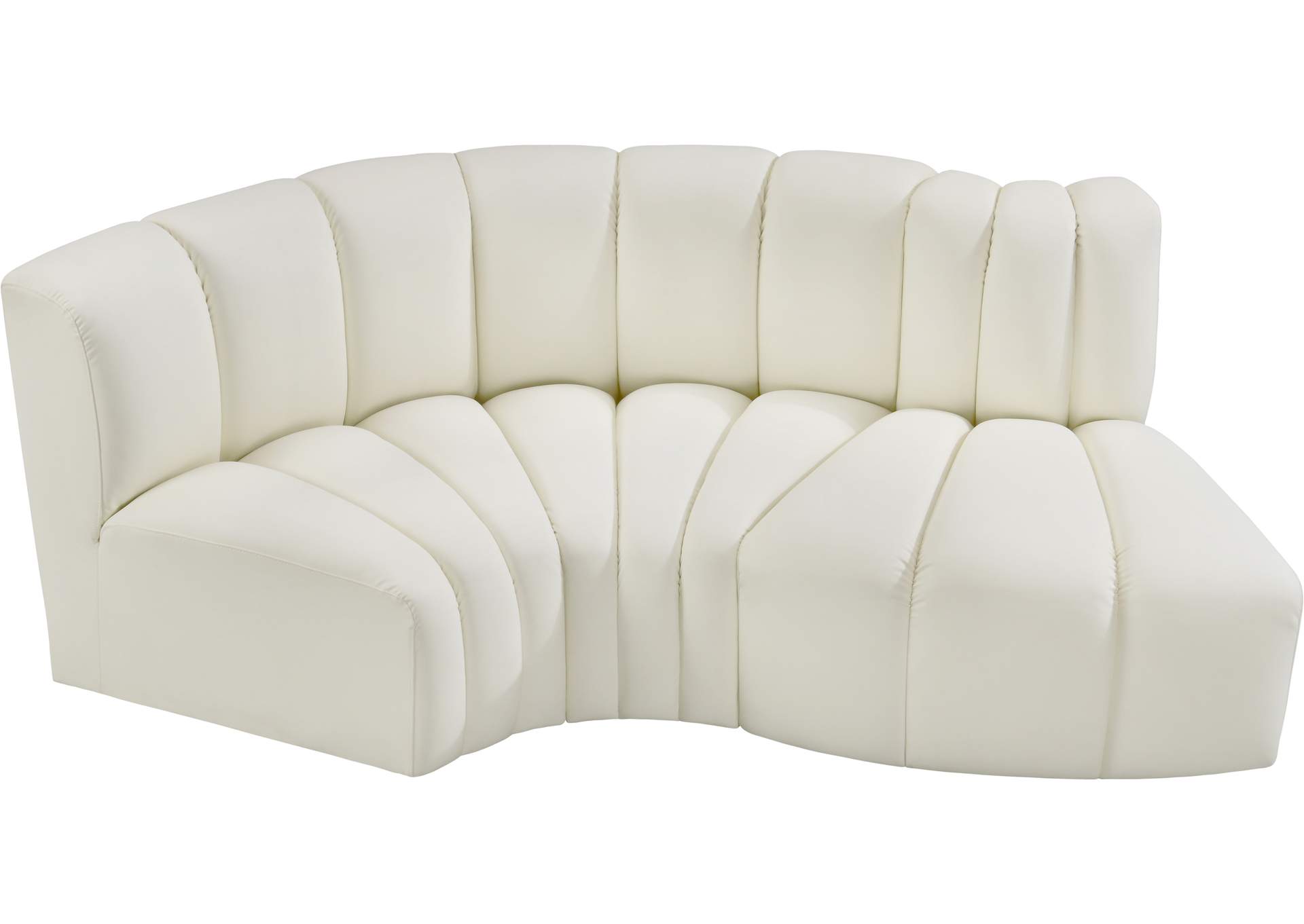 Arc Cream Vegan Leather Modular Sofa image 4