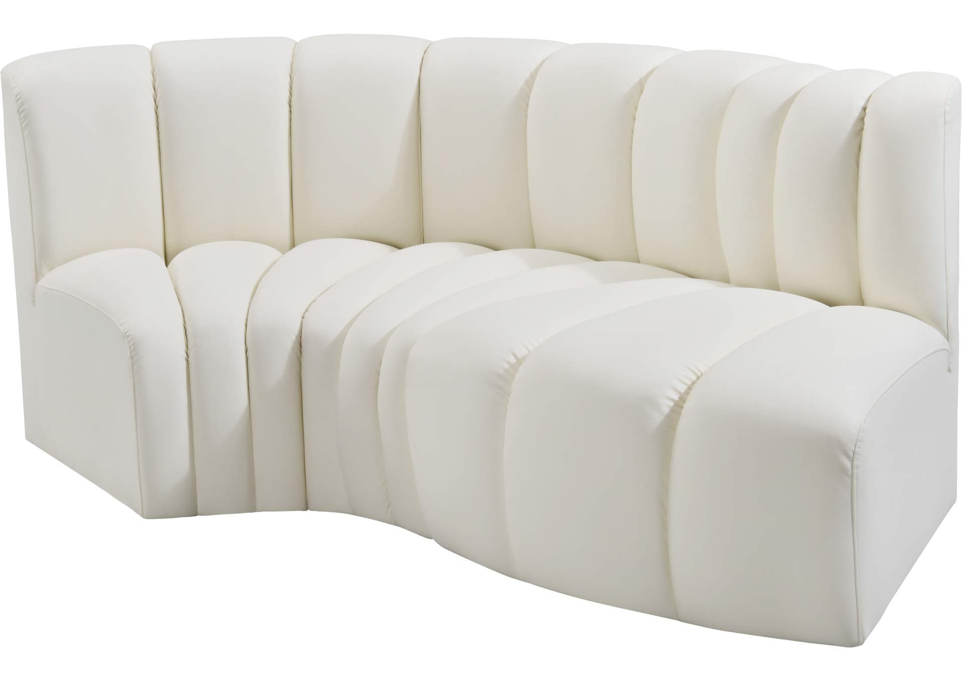 Arc Cream Vegan Leather Modular Sofa image 5