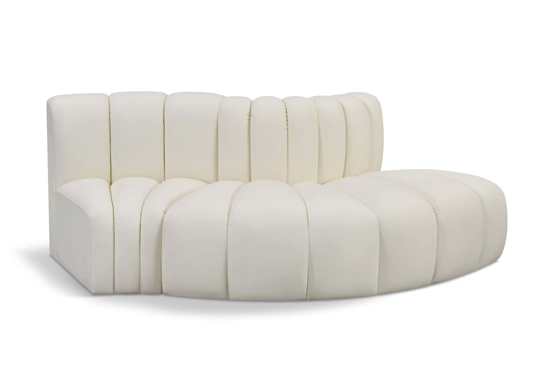 Arc Cream Vegan Leather Modular Sofa image 1