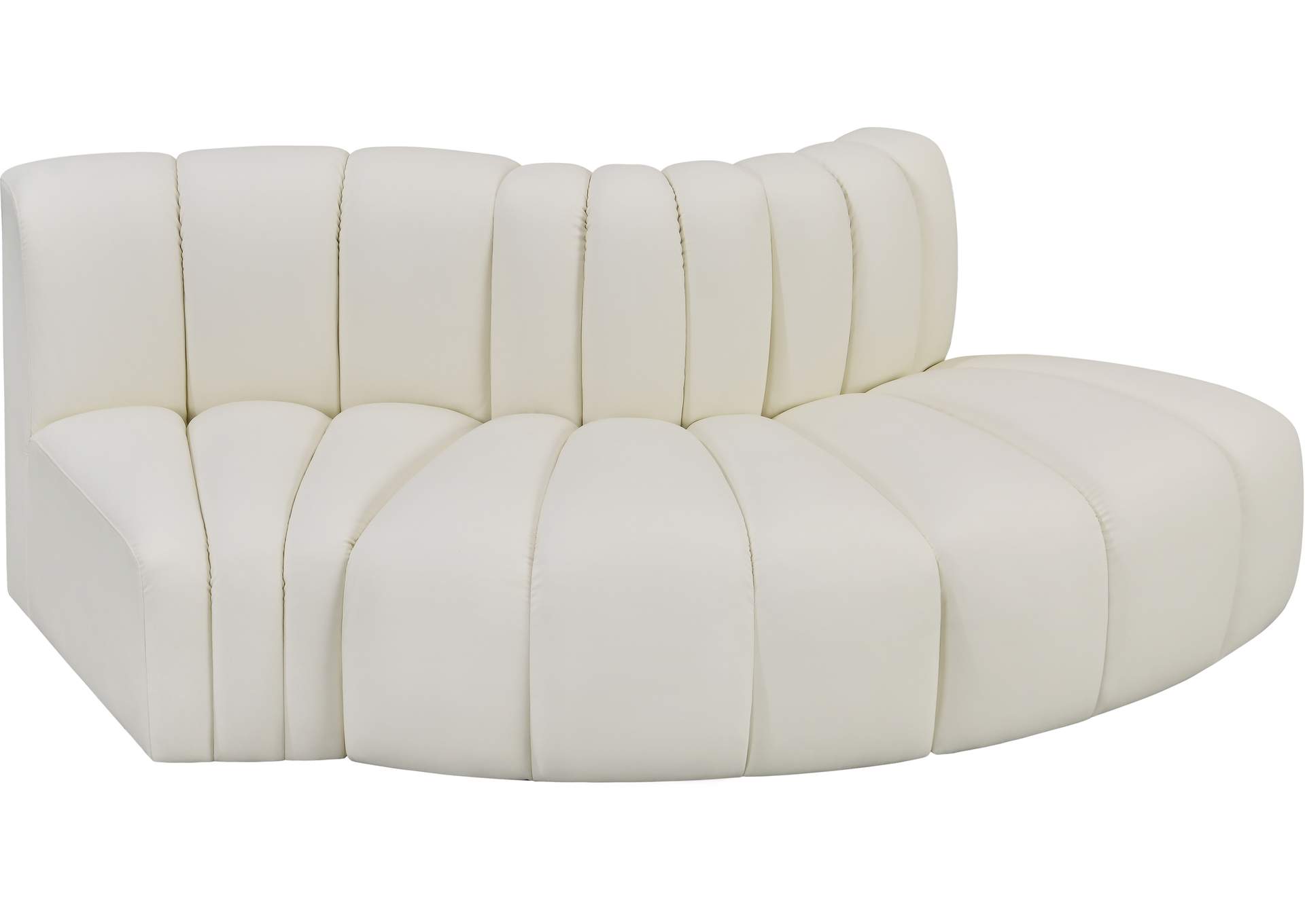 Arc Cream Vegan Leather Modular Sofa image 4
