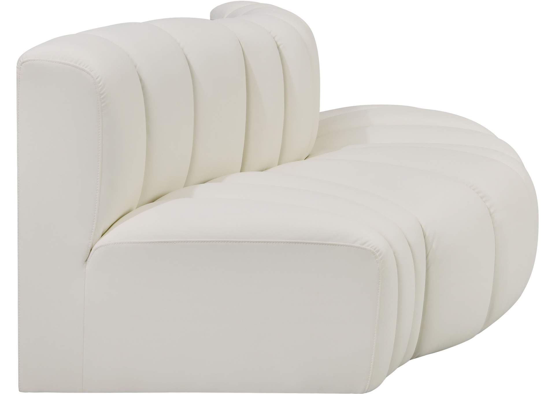 Arc Cream Vegan Leather Modular Sofa image 5