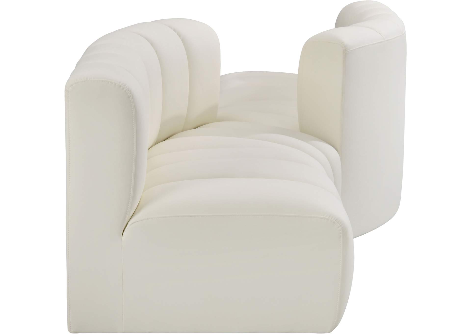 Arc Cream Vegan Leather Modular Sofa image 5