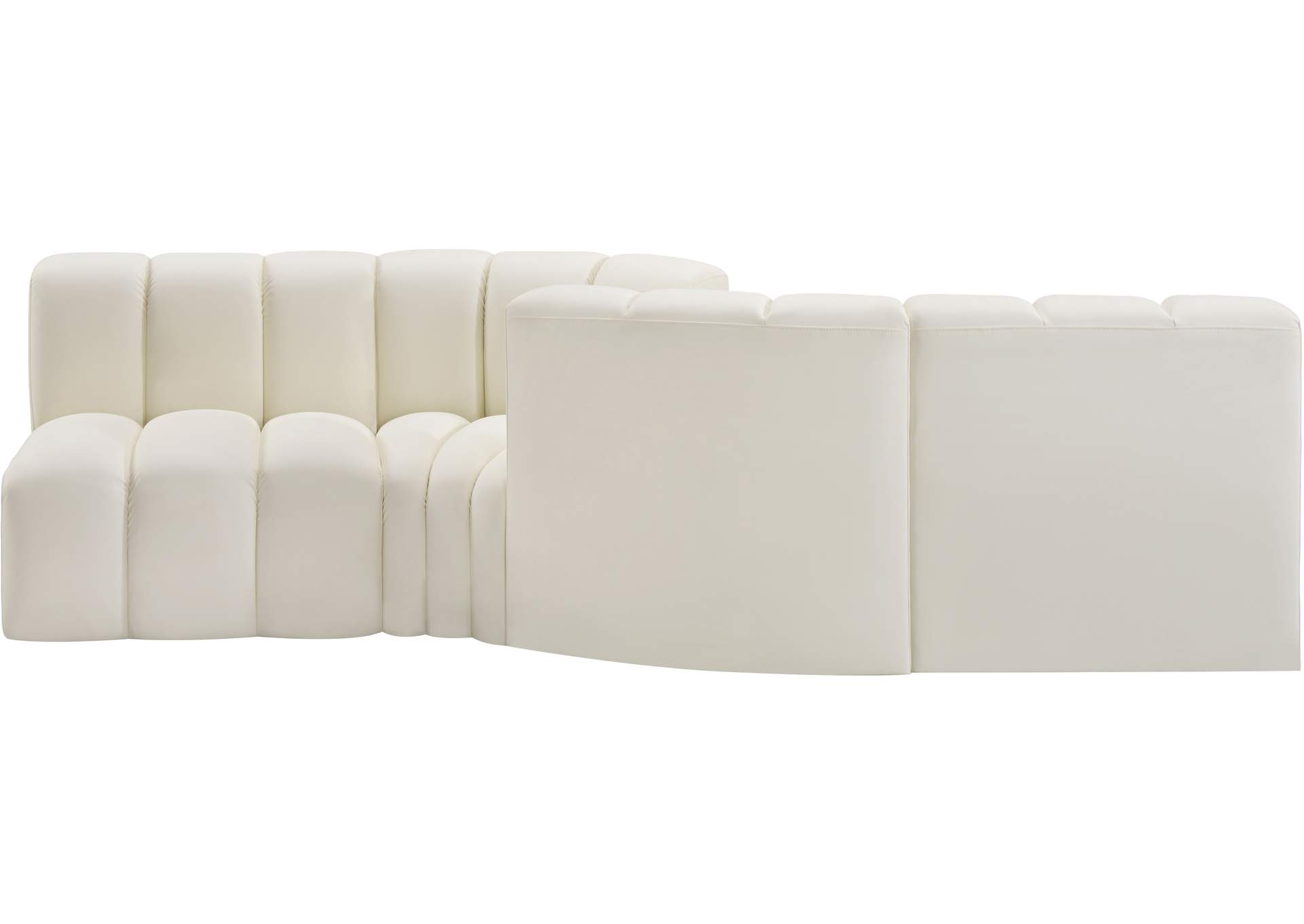 Arc Cream Vegan Leather Modular Sofa image 6