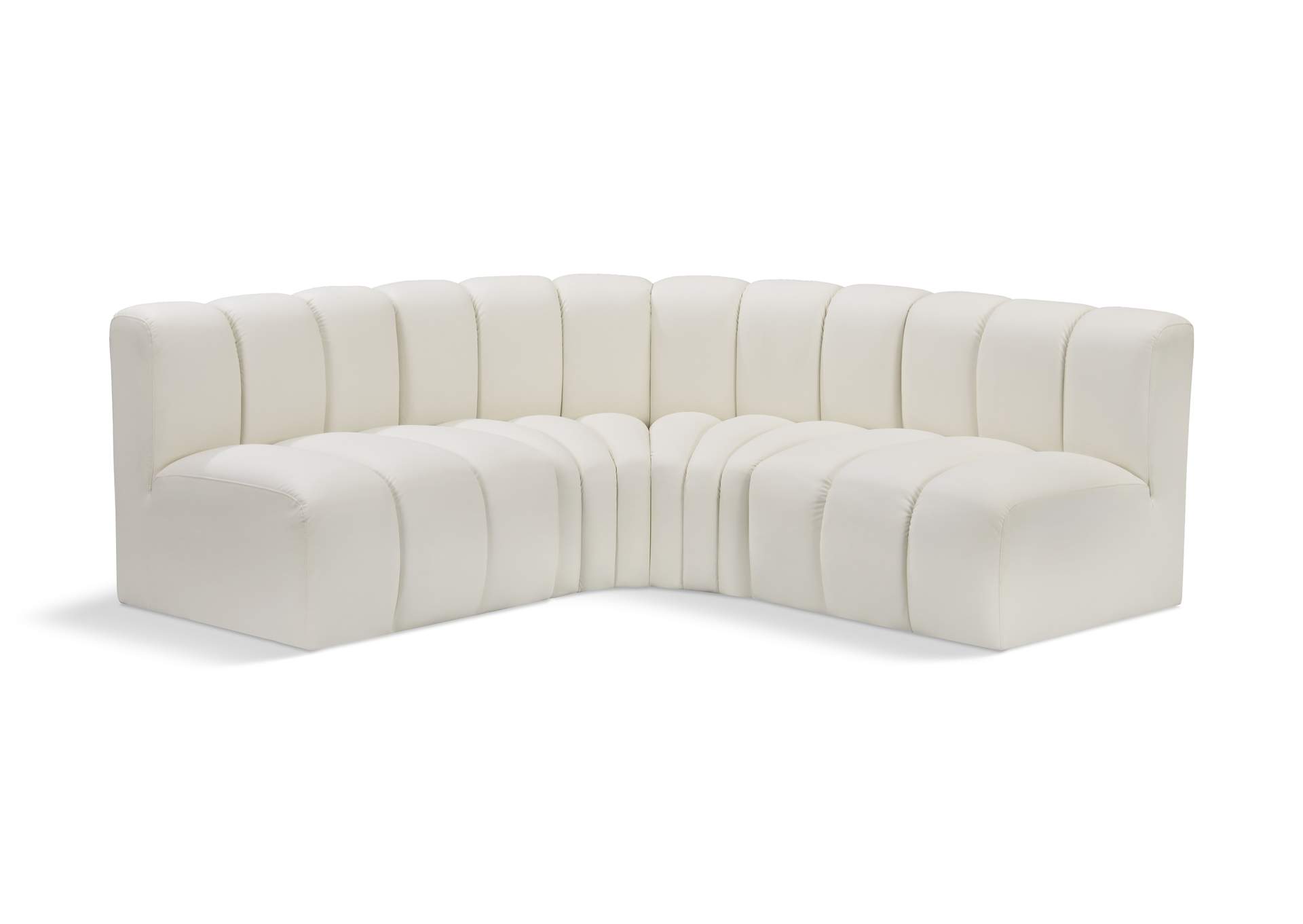Arc Cream Vegan Leather Modular Sofa image 1