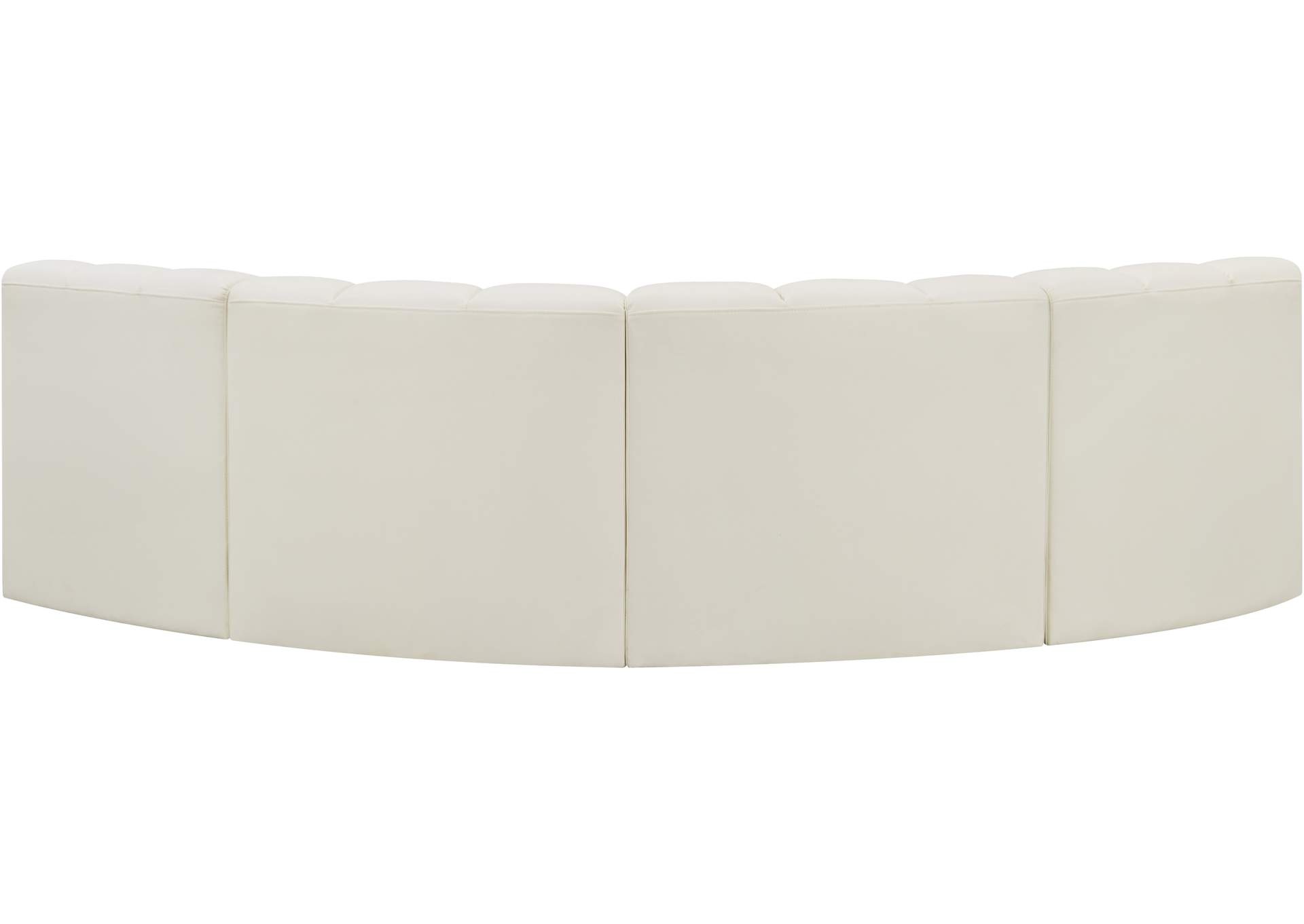 Arc Cream Vegan Leather Modular Sofa image 7