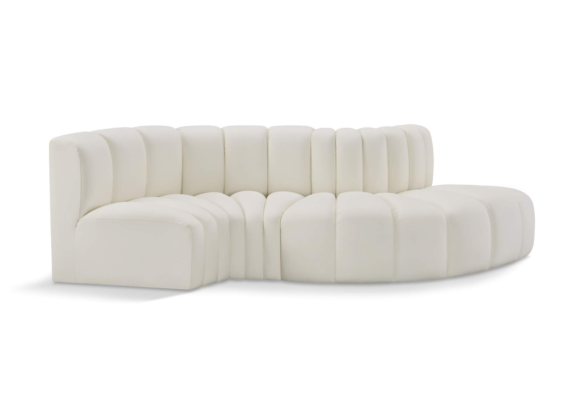 Arc Cream Vegan Leather Modular Sofa image 1