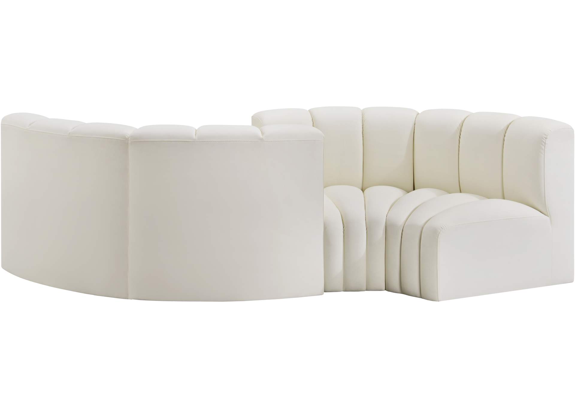 Arc Cream Vegan Leather Modular Sofa image 4