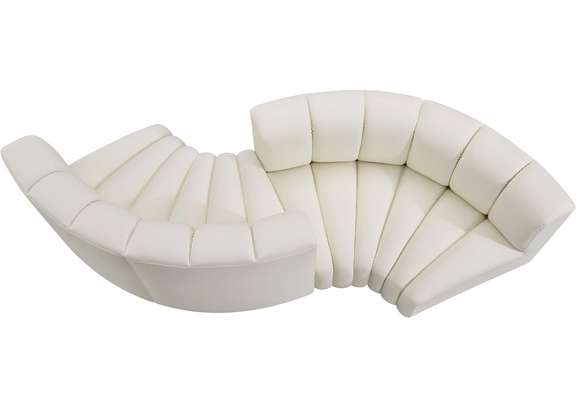 Arc Cream Vegan Leather Modular Sofa image 5
