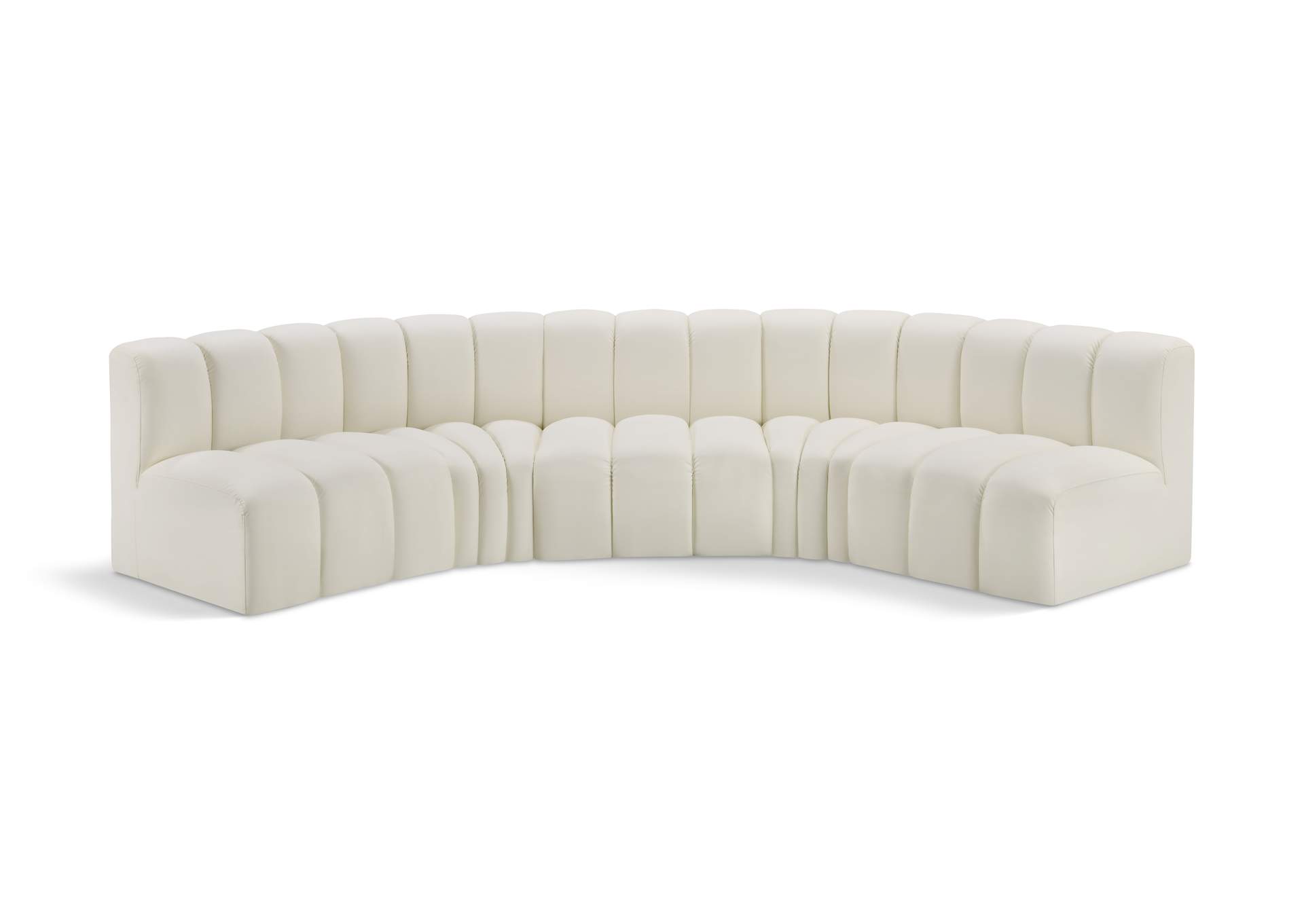 Arc Cream Vegan Leather Modular Sofa image 1