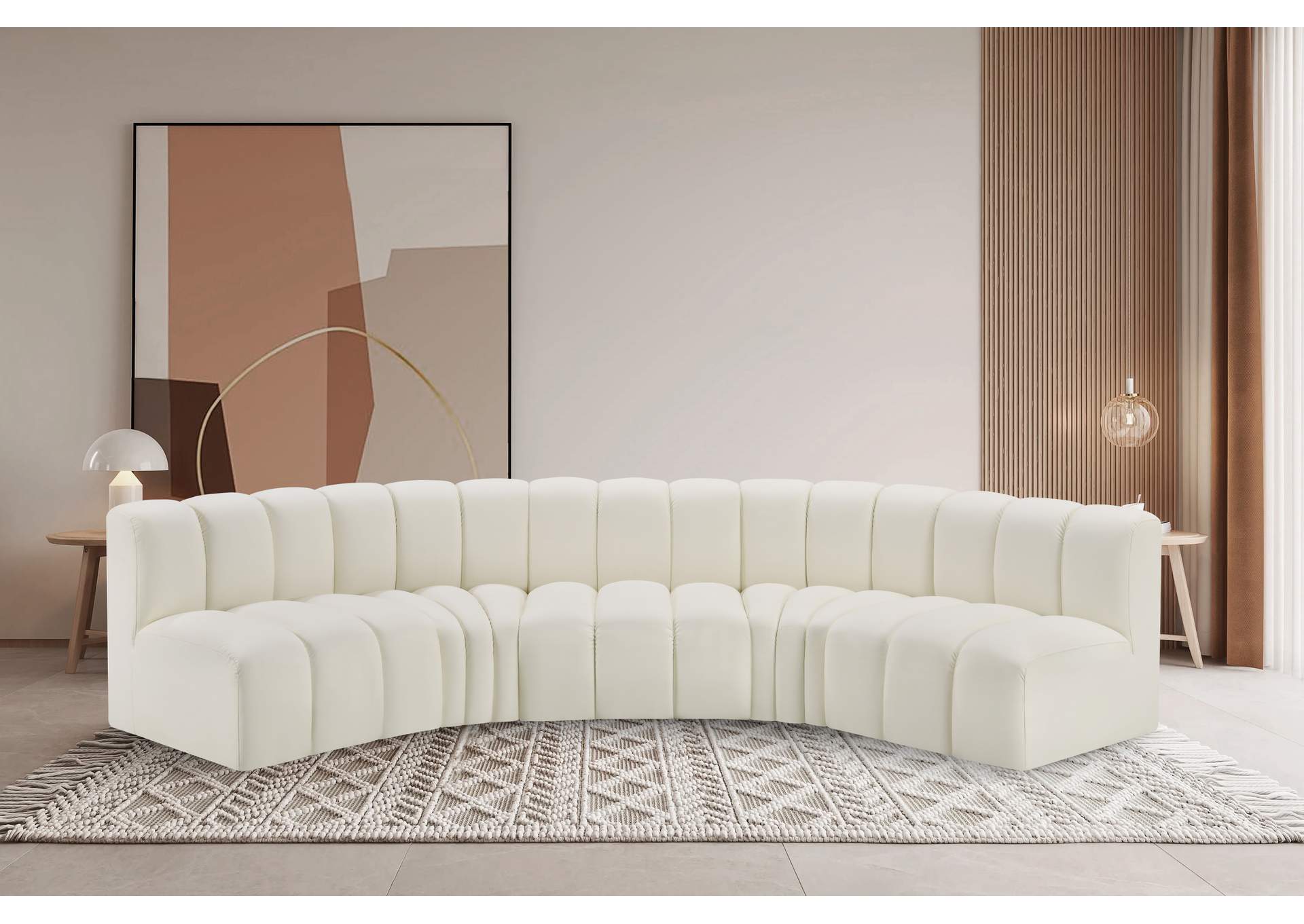 Arc Cream Vegan Leather Modular Sofa image 3
