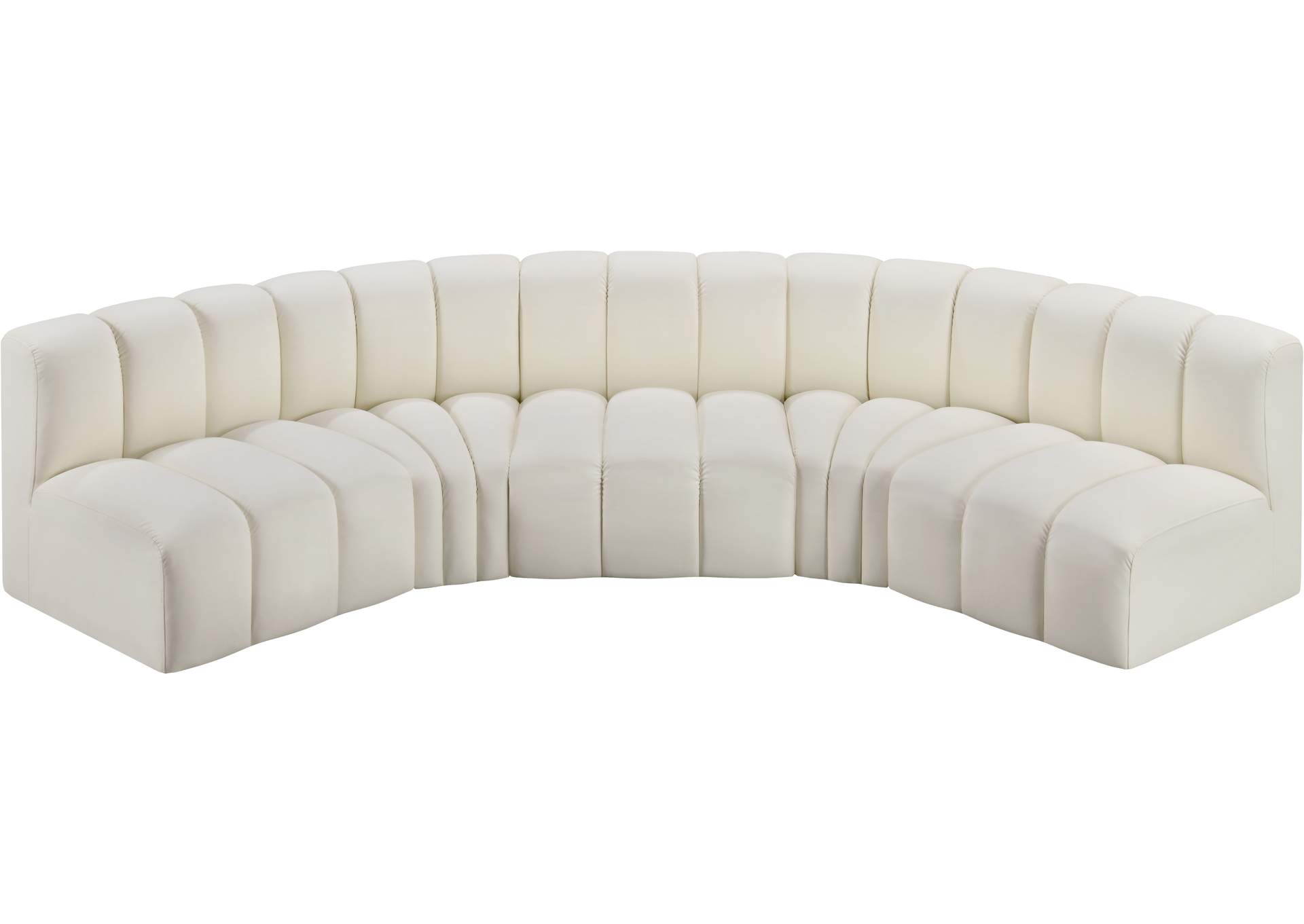 Arc Cream Vegan Leather Modular Sofa image 4