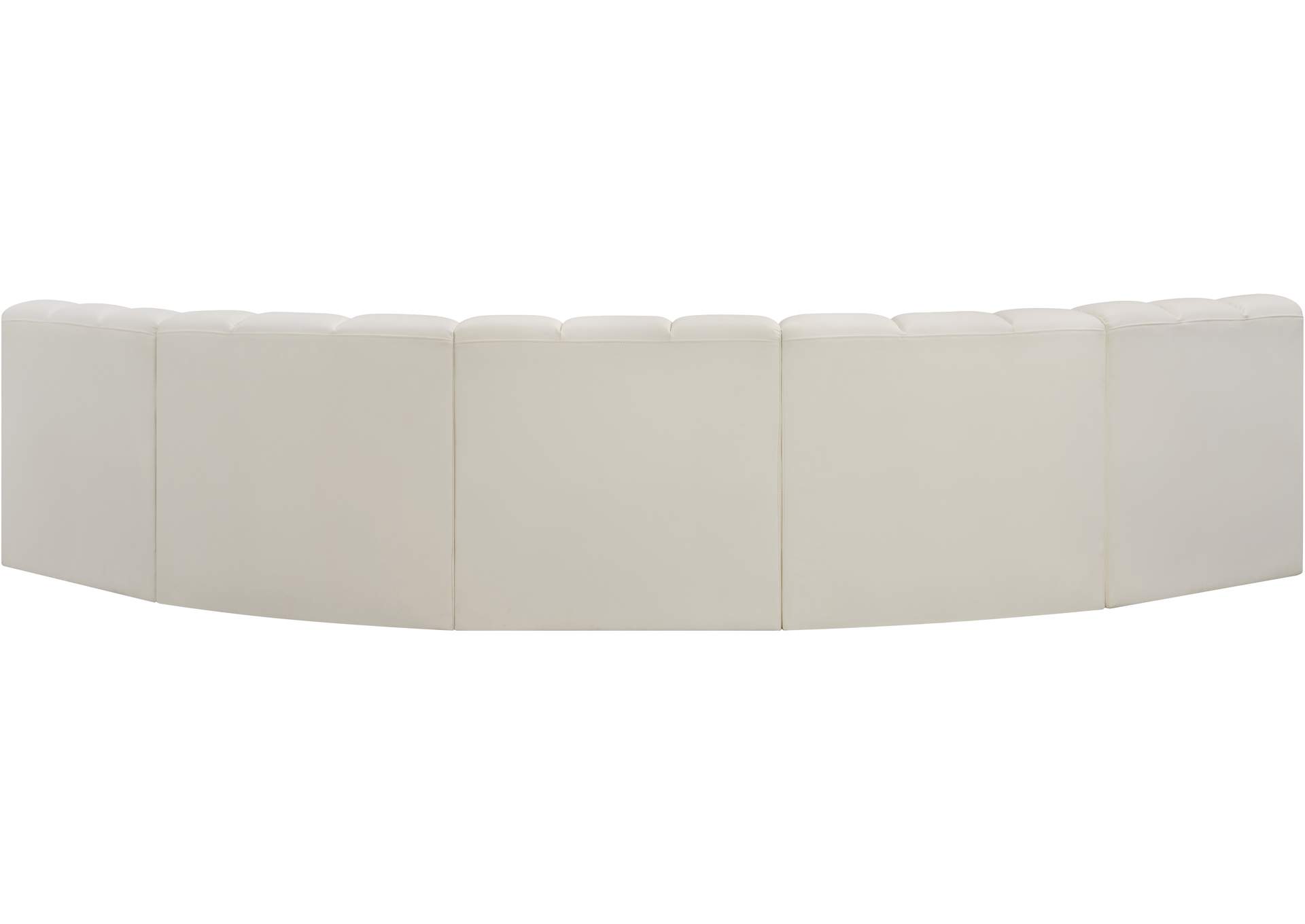 Arc Cream Vegan Leather Modular Sofa image 7
