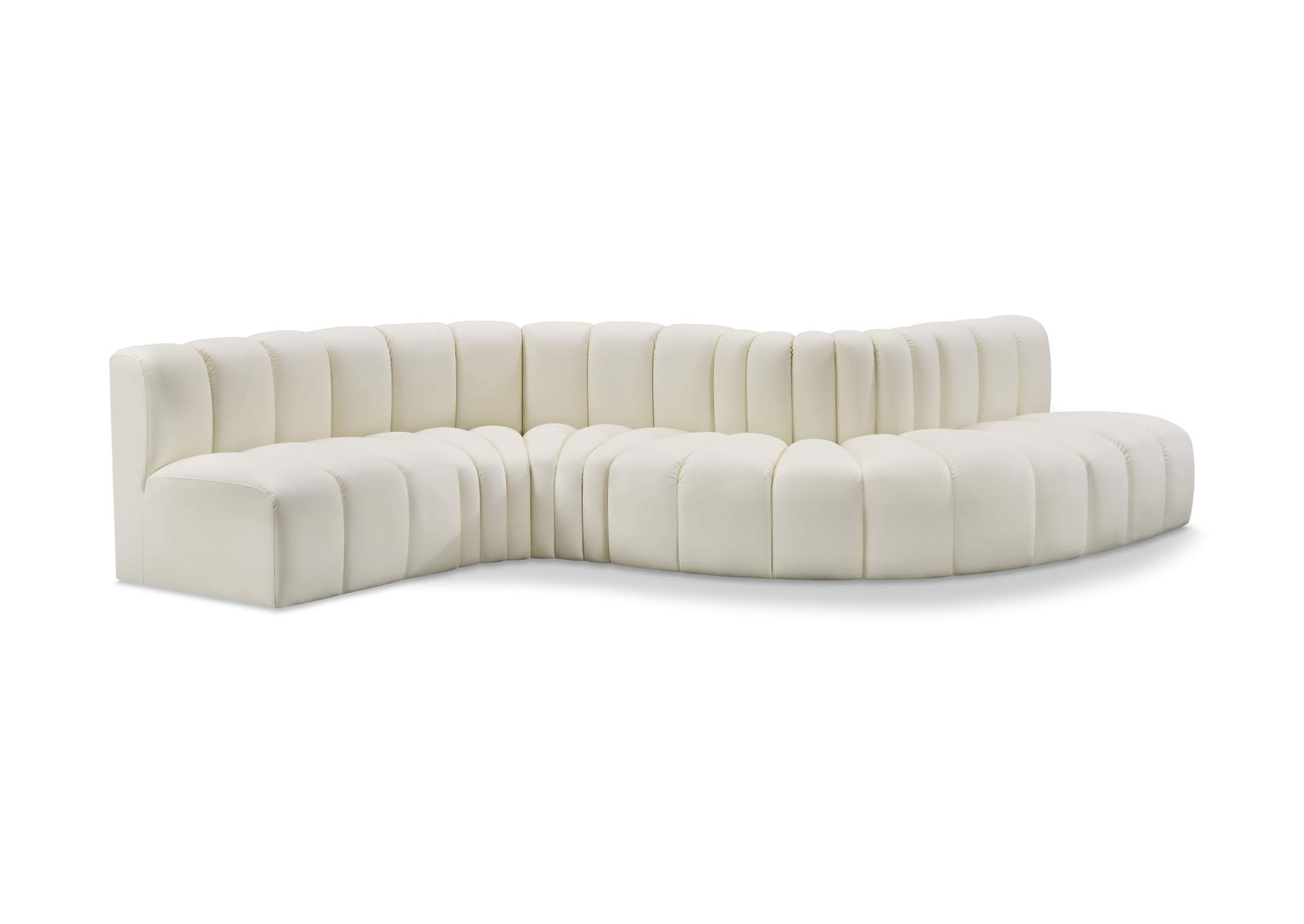 Arc Cream Vegan Leather Modular Sofa