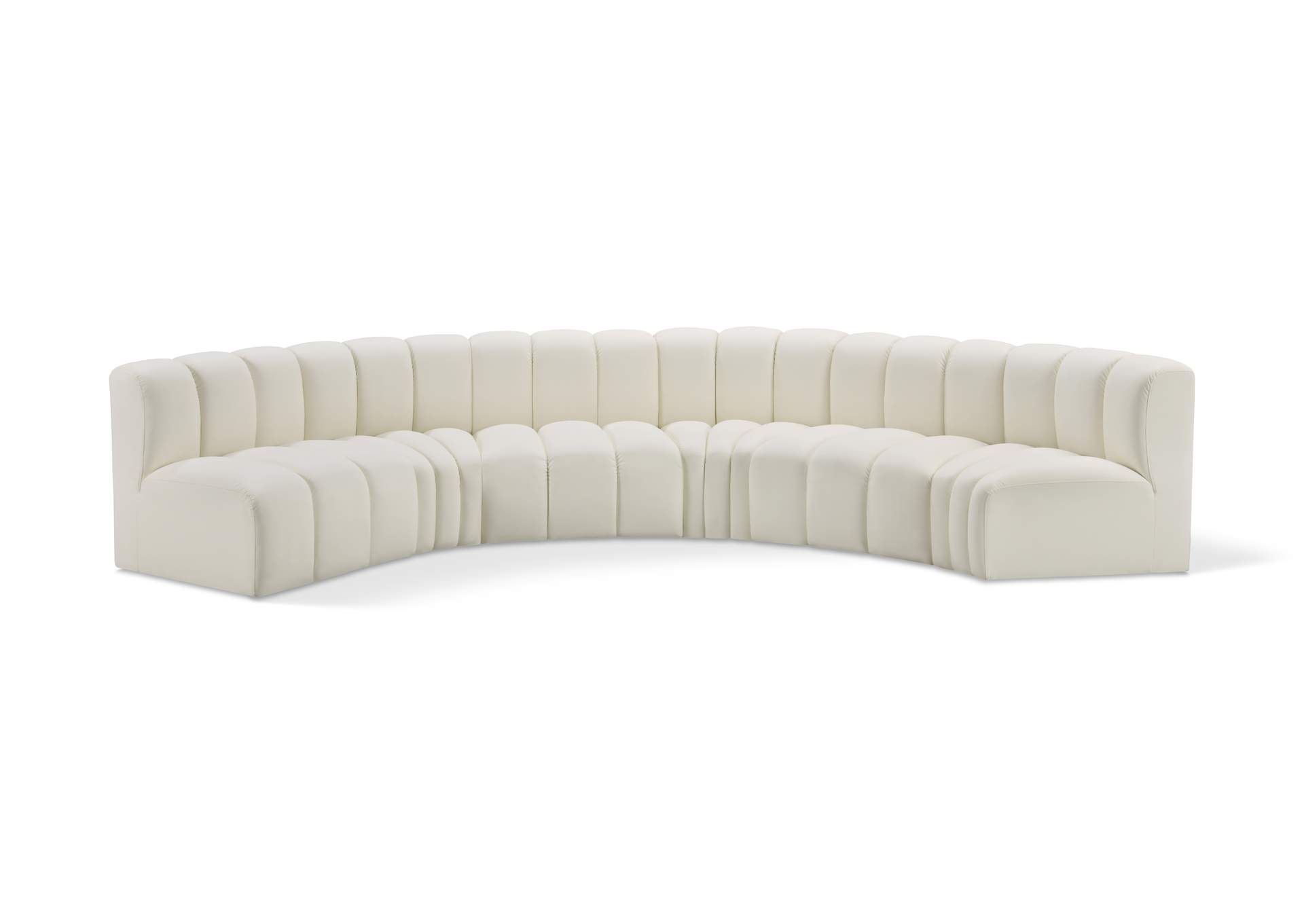 Arc Cream Vegan Leather Modular Sofa image 1