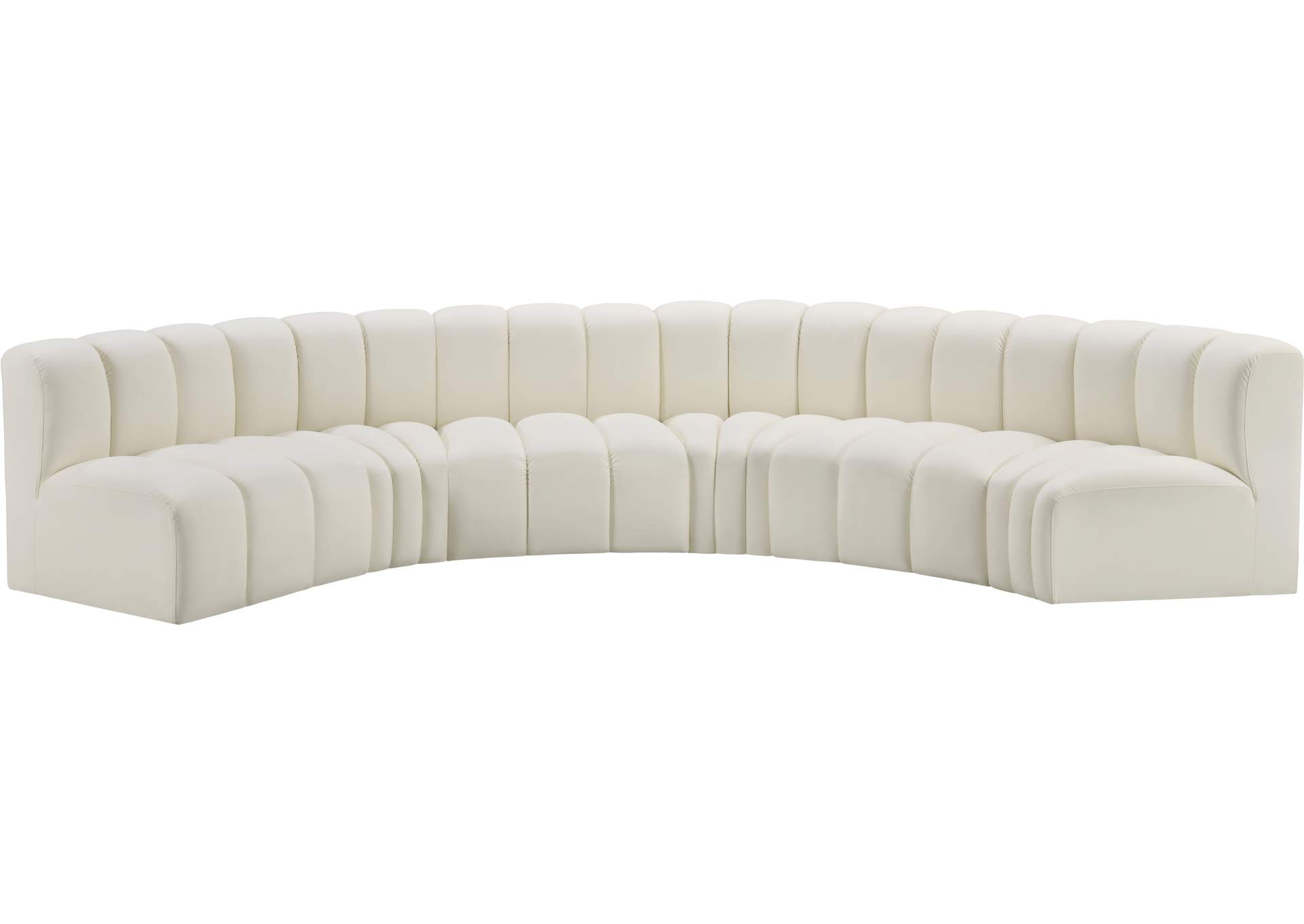 Arc Cream Vegan Leather Modular Sofa image 5