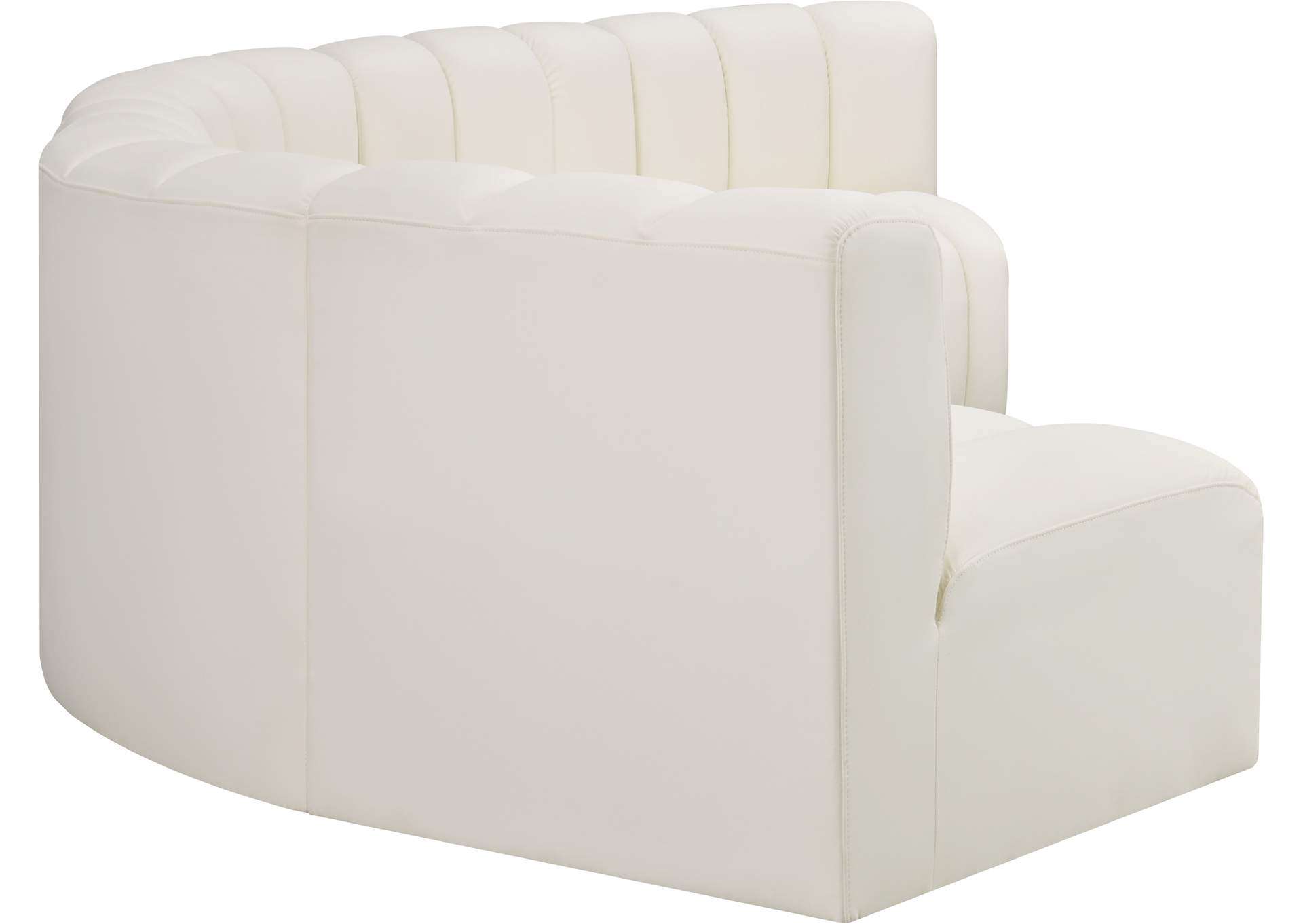 Arc Cream Vegan Leather Modular Sofa image 6