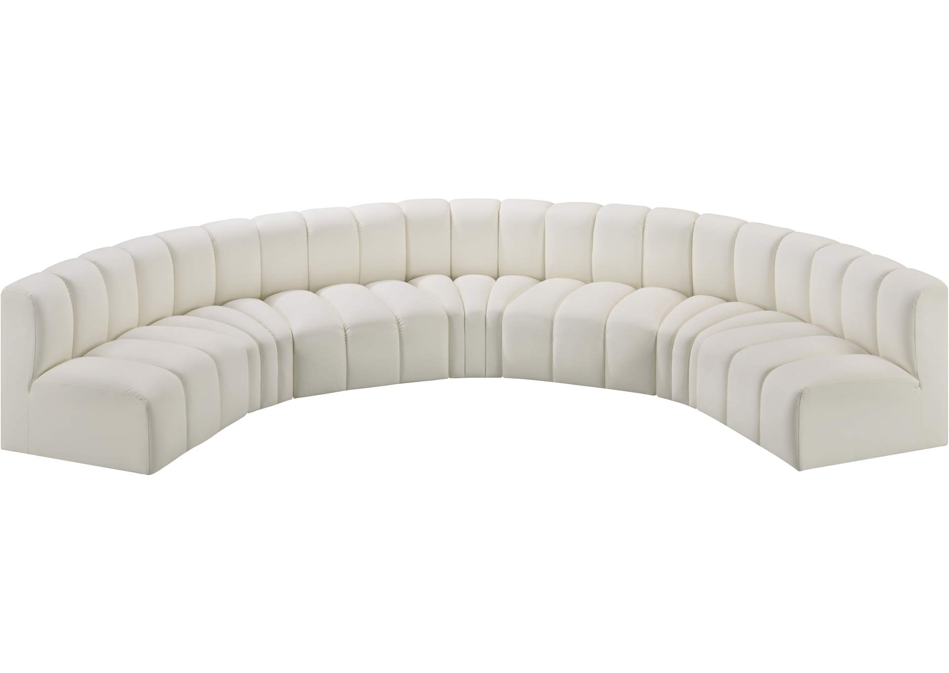 Arc Cream Vegan Leather Modular Sofa image 4