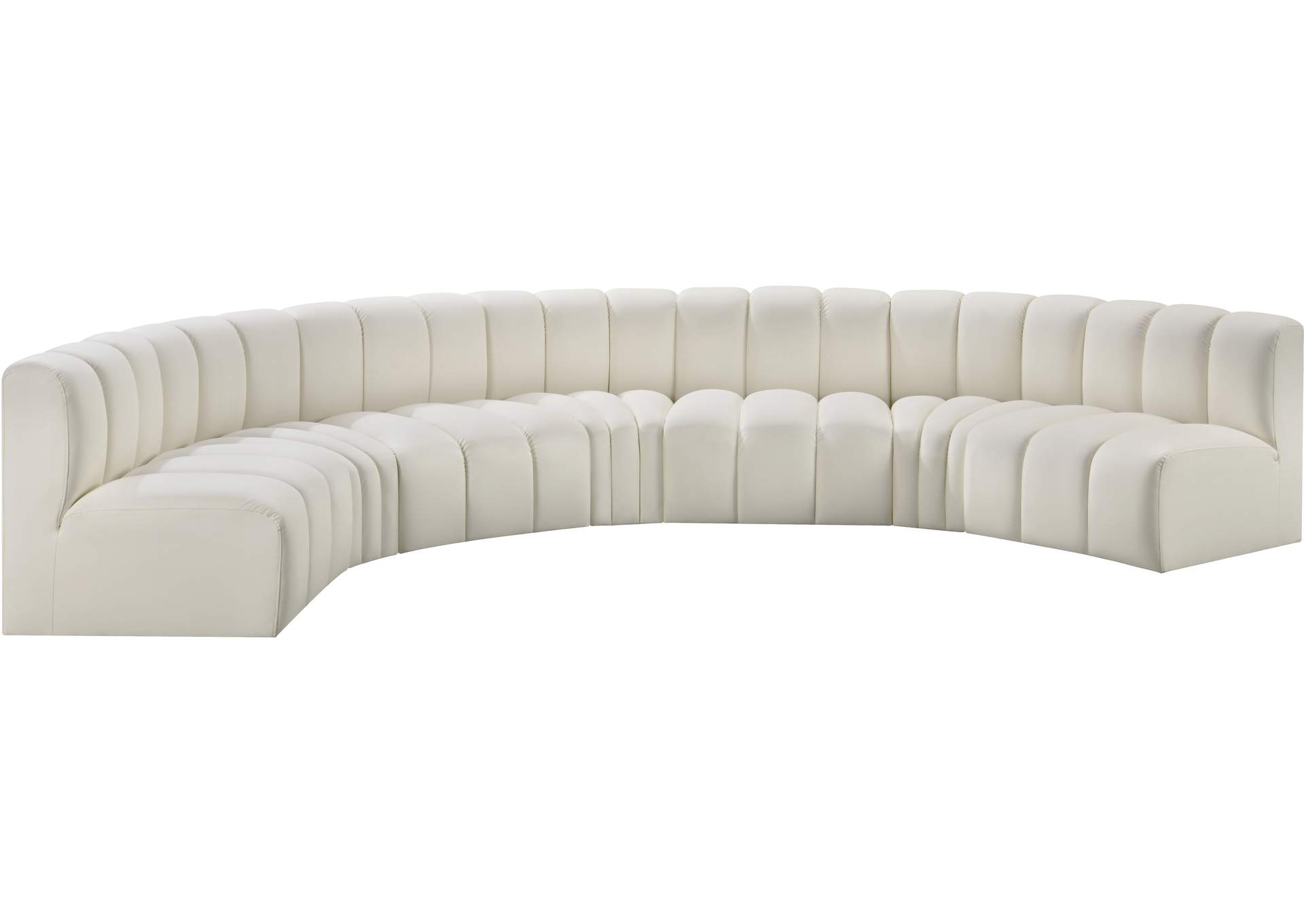 Arc Cream Vegan Leather Modular Sofa image 5