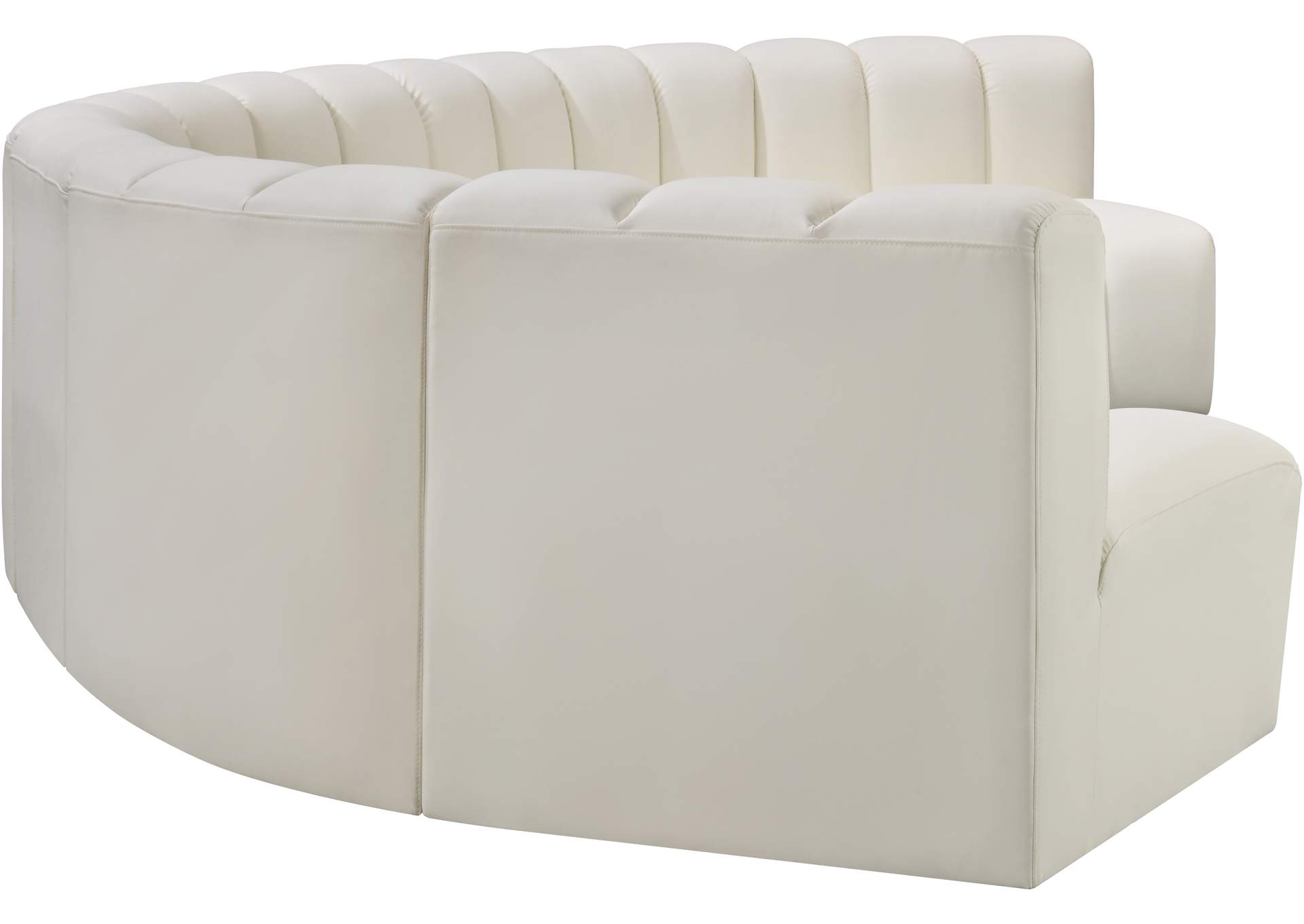 Arc Cream Vegan Leather Modular Sofa image 6