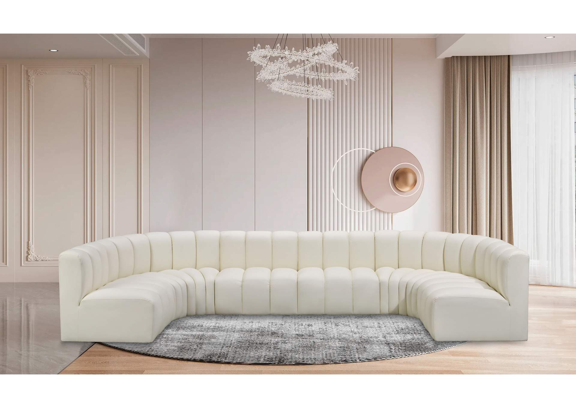Arc Cream Vegan Leather Modular Sofa image 3