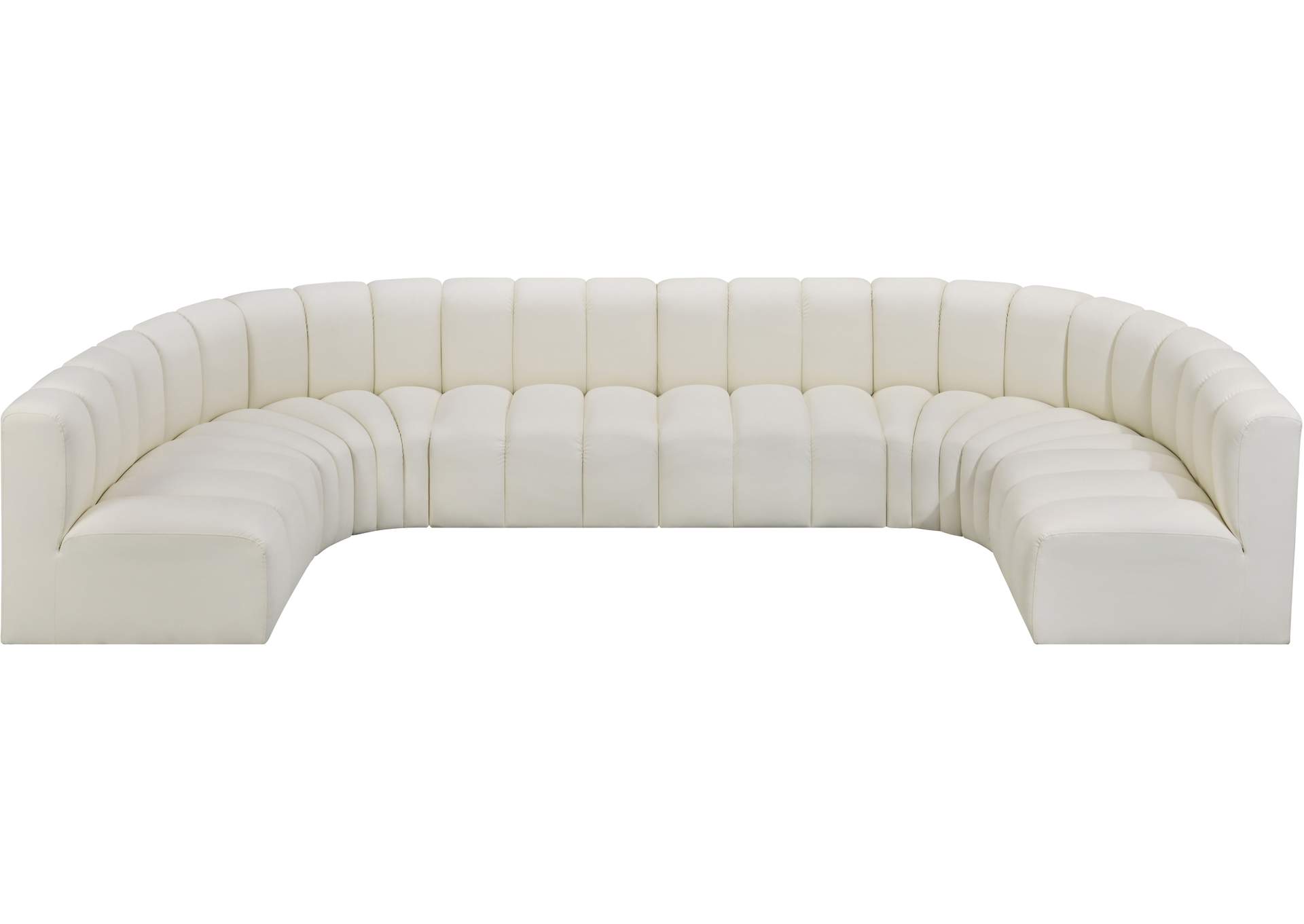 Arc Cream Vegan Leather Modular Sofa image 4