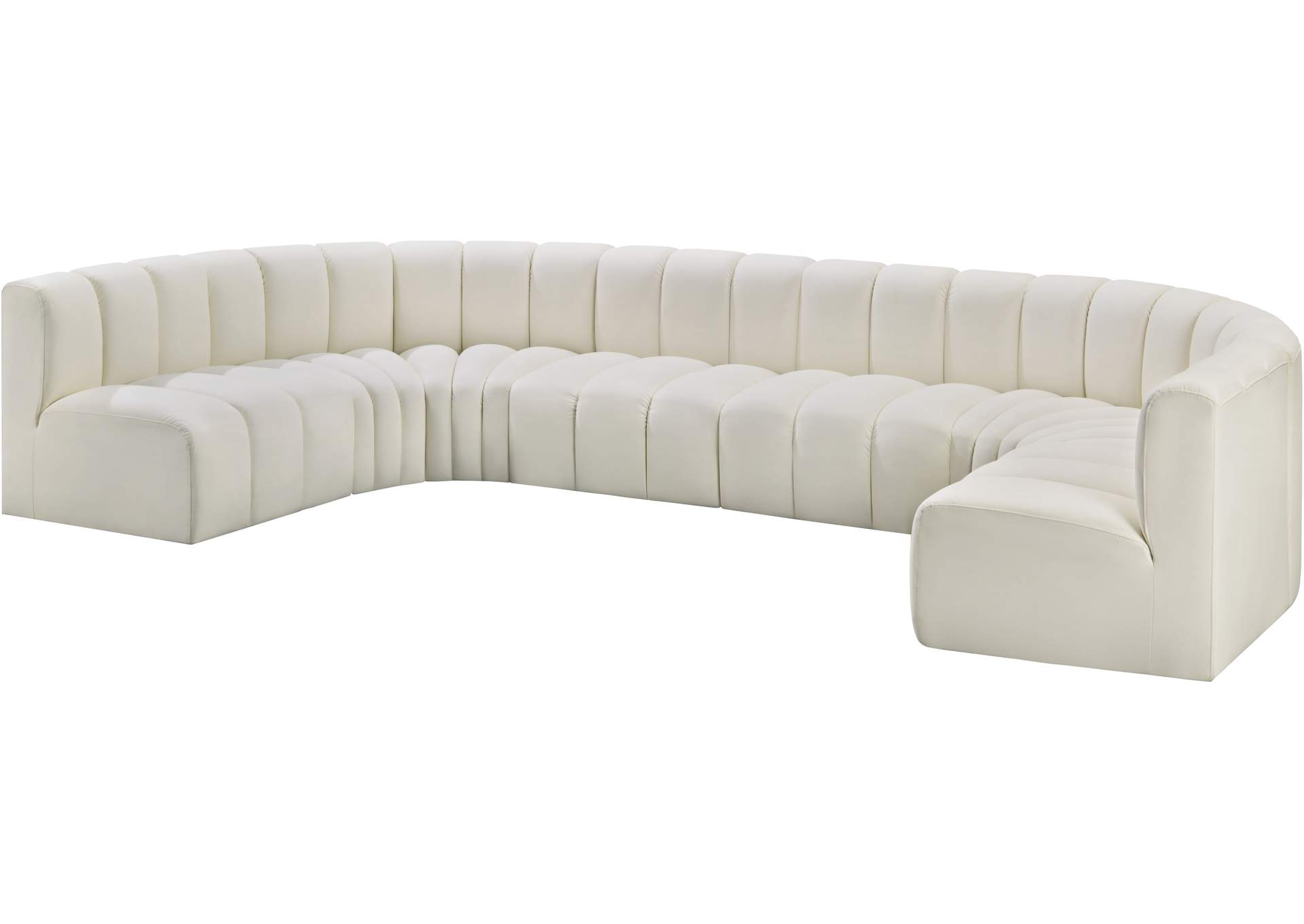 Arc Cream Vegan Leather Modular Sofa image 5