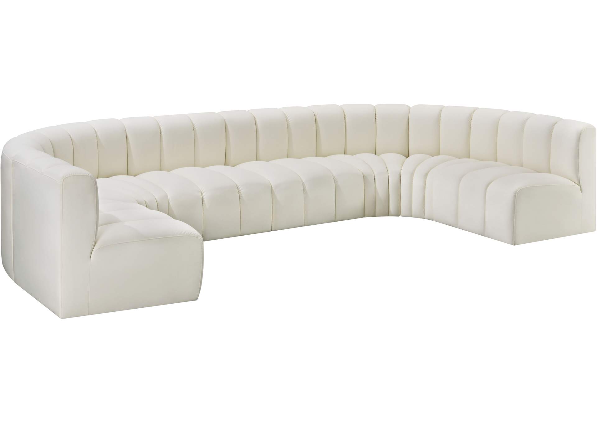 Arc Cream Vegan Leather Modular Sofa image 6