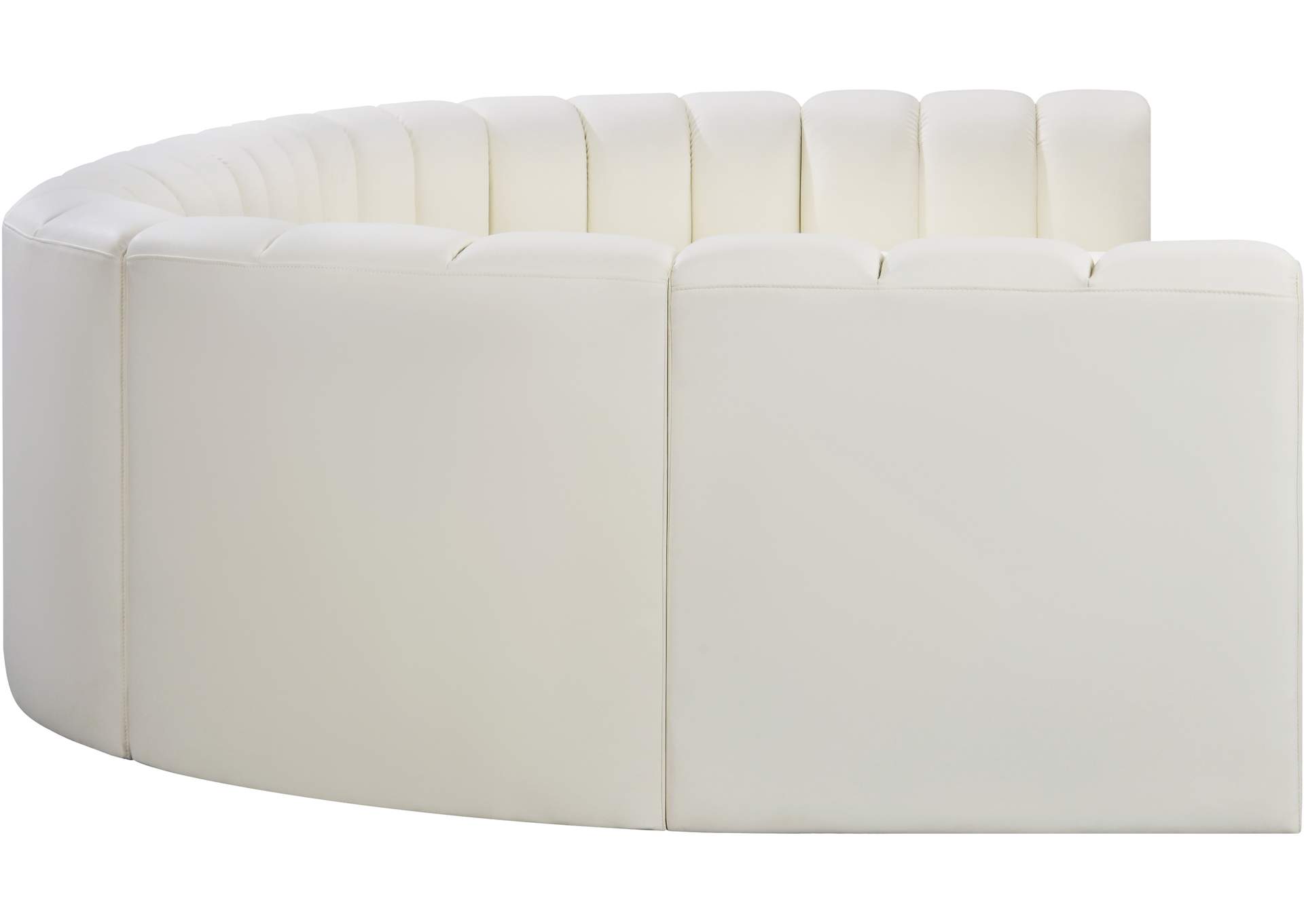 Arc Cream Vegan Leather Modular Sofa image 7