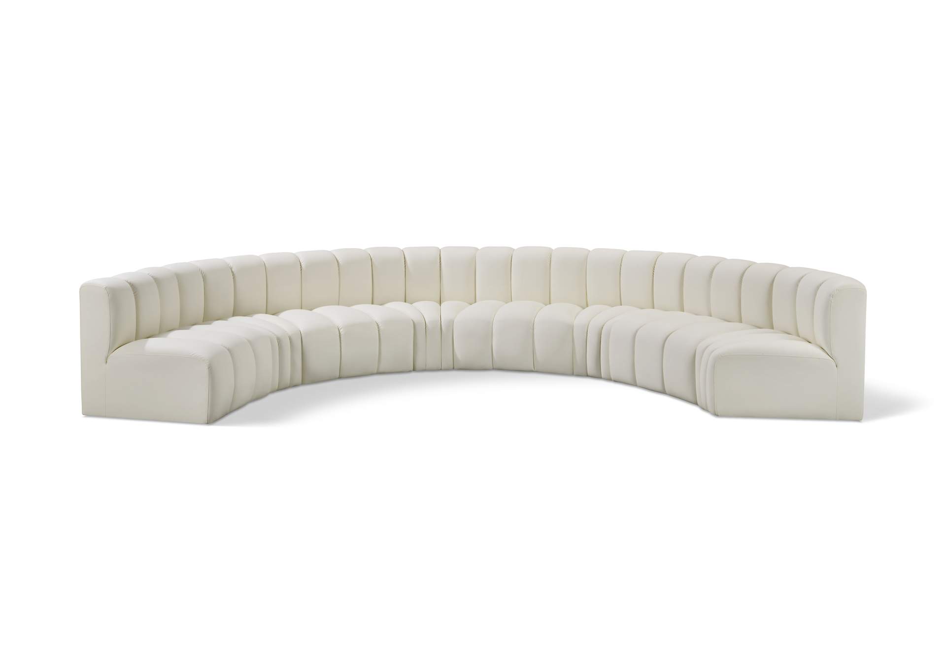 Arc Cream Vegan Leather Modular Sofa image 1