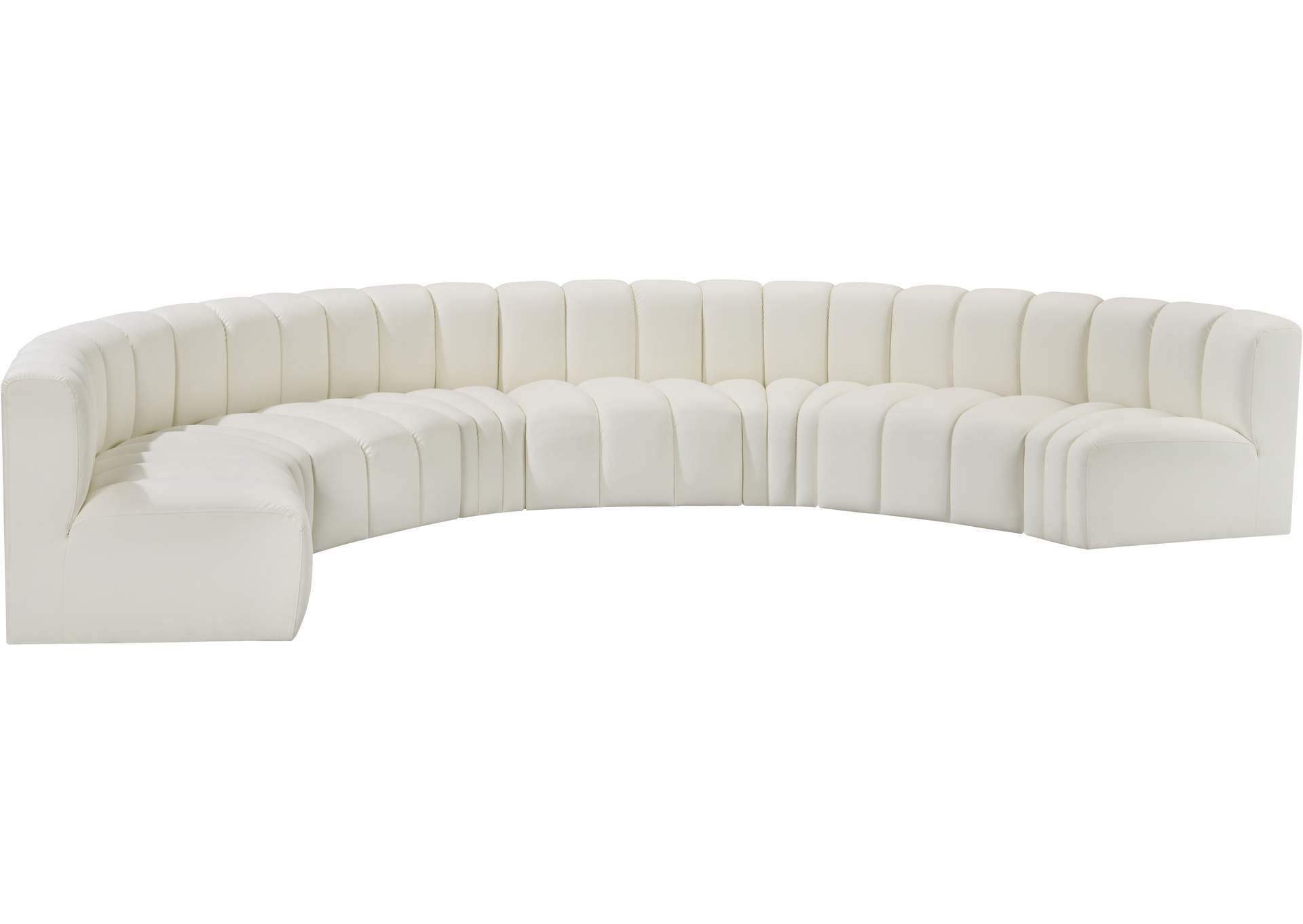 Arc Cream Vegan Leather Modular Sofa image 5