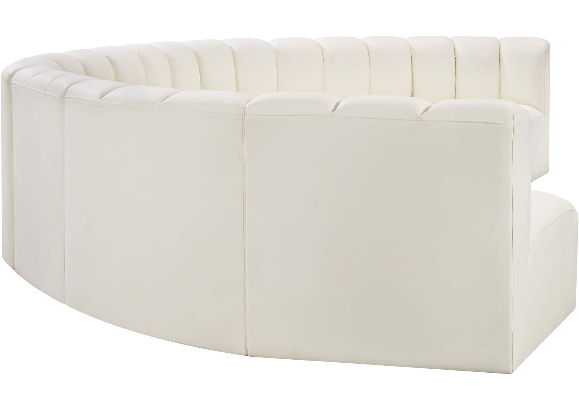 Arc Cream Vegan Leather Modular Sofa image 6