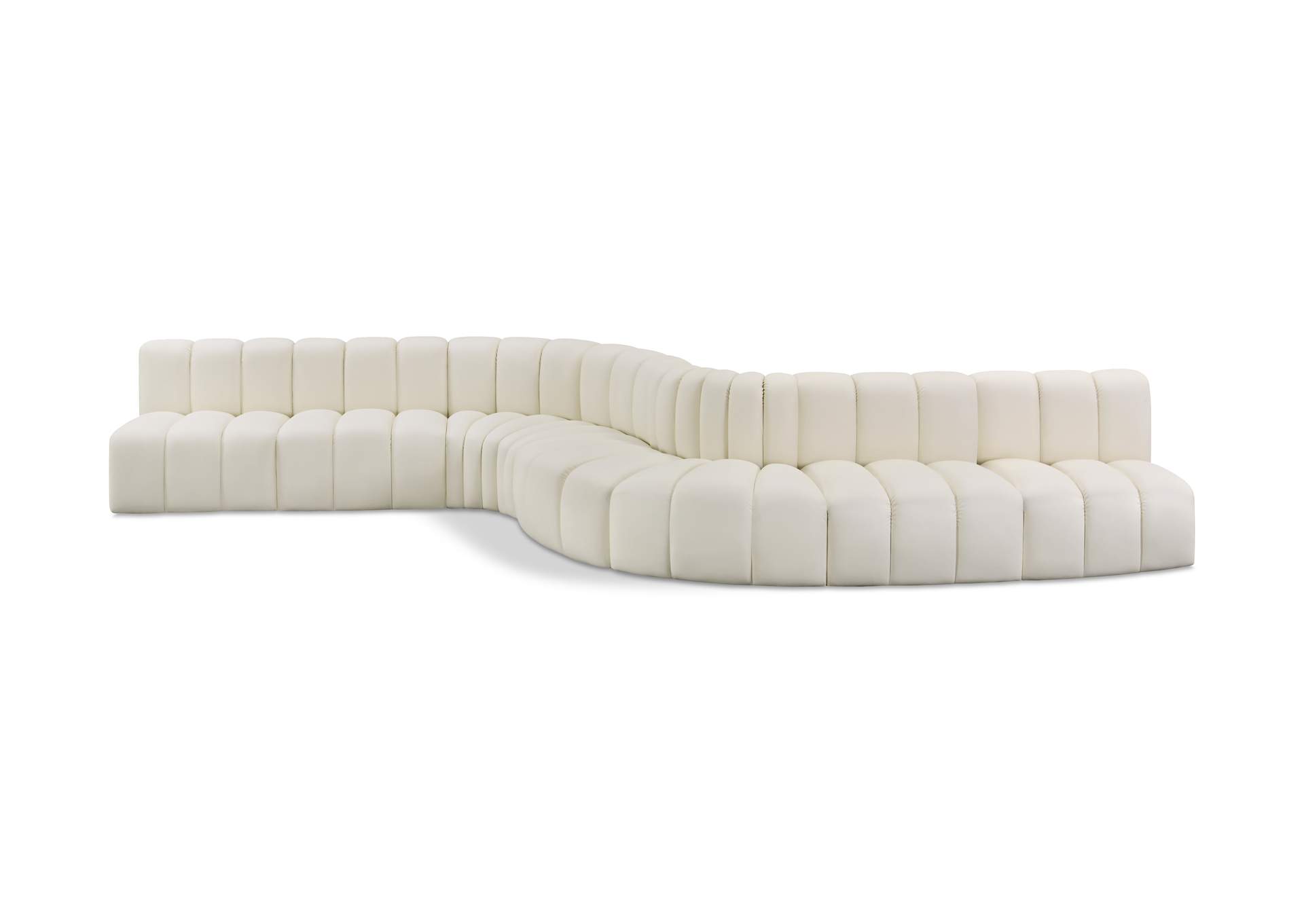 Arc Cream Vegan Leather Modular Sofa image 1