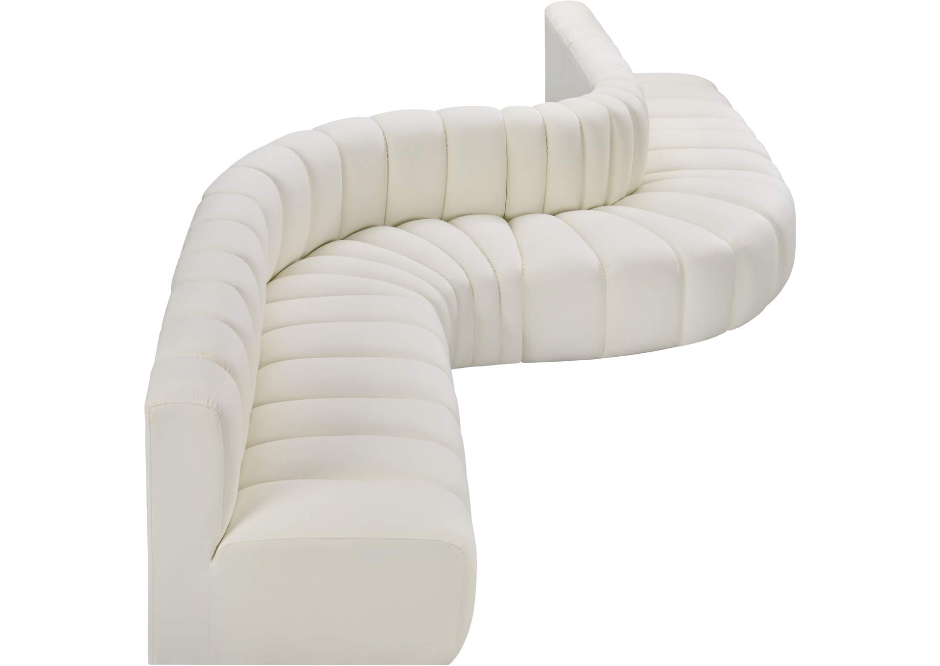 Arc Cream Vegan Leather Modular Sofa image 7