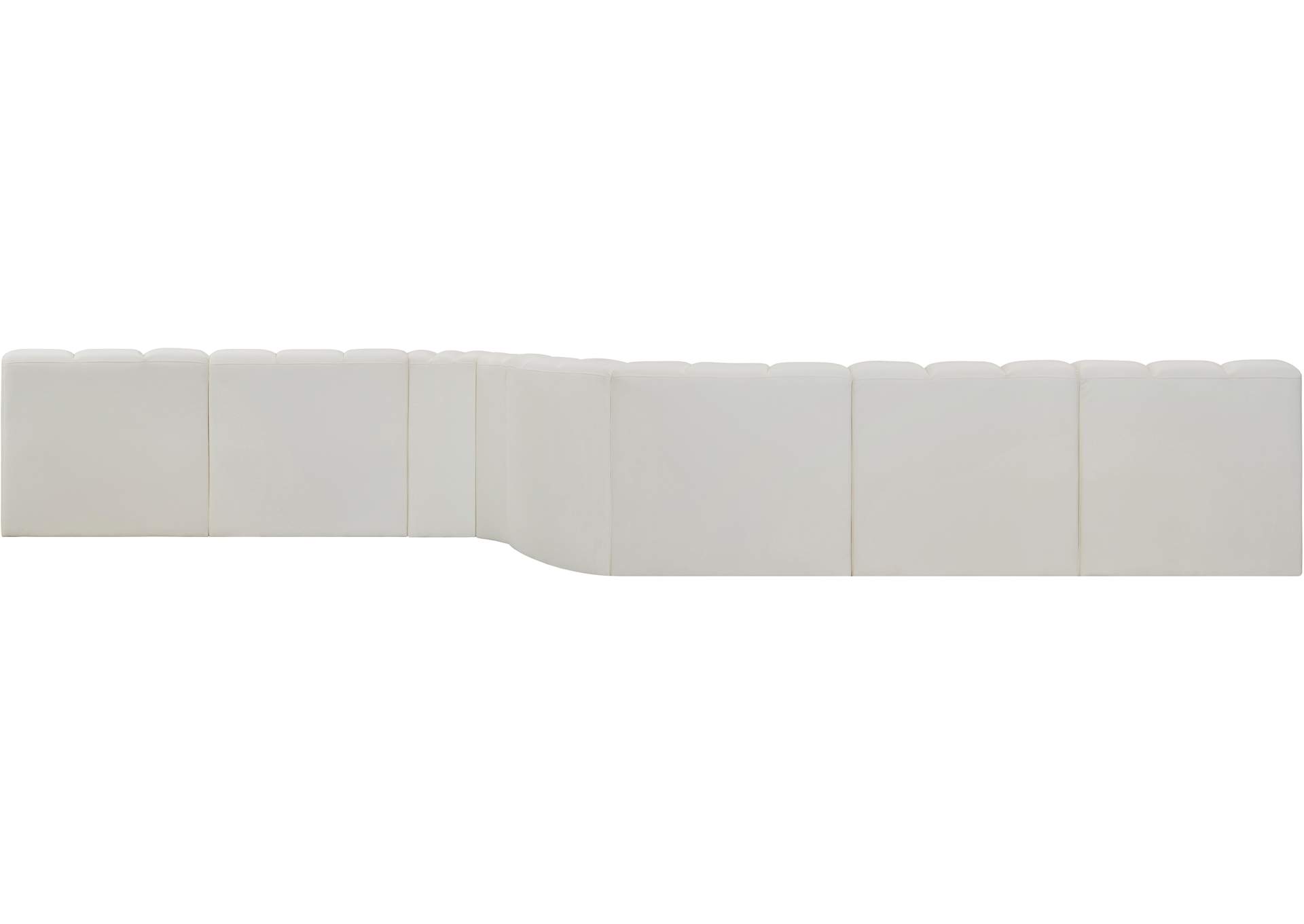 Arc Cream Vegan Leather Modular Sofa image 9